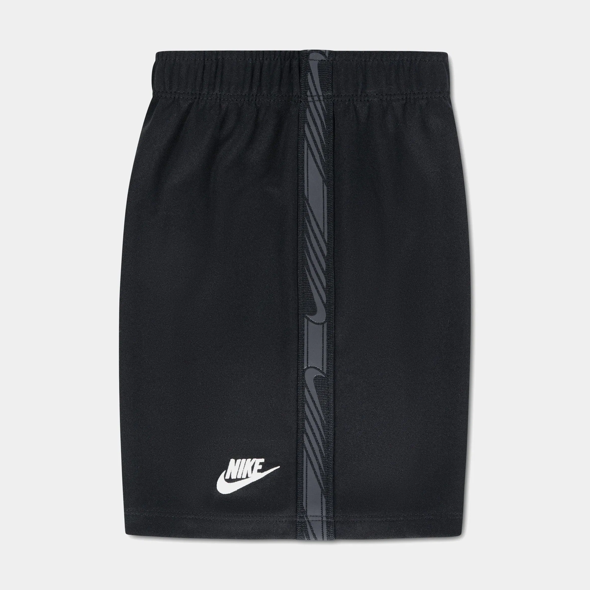 Nike Victory Lap Polo and Shorts Preschool Set (Black)