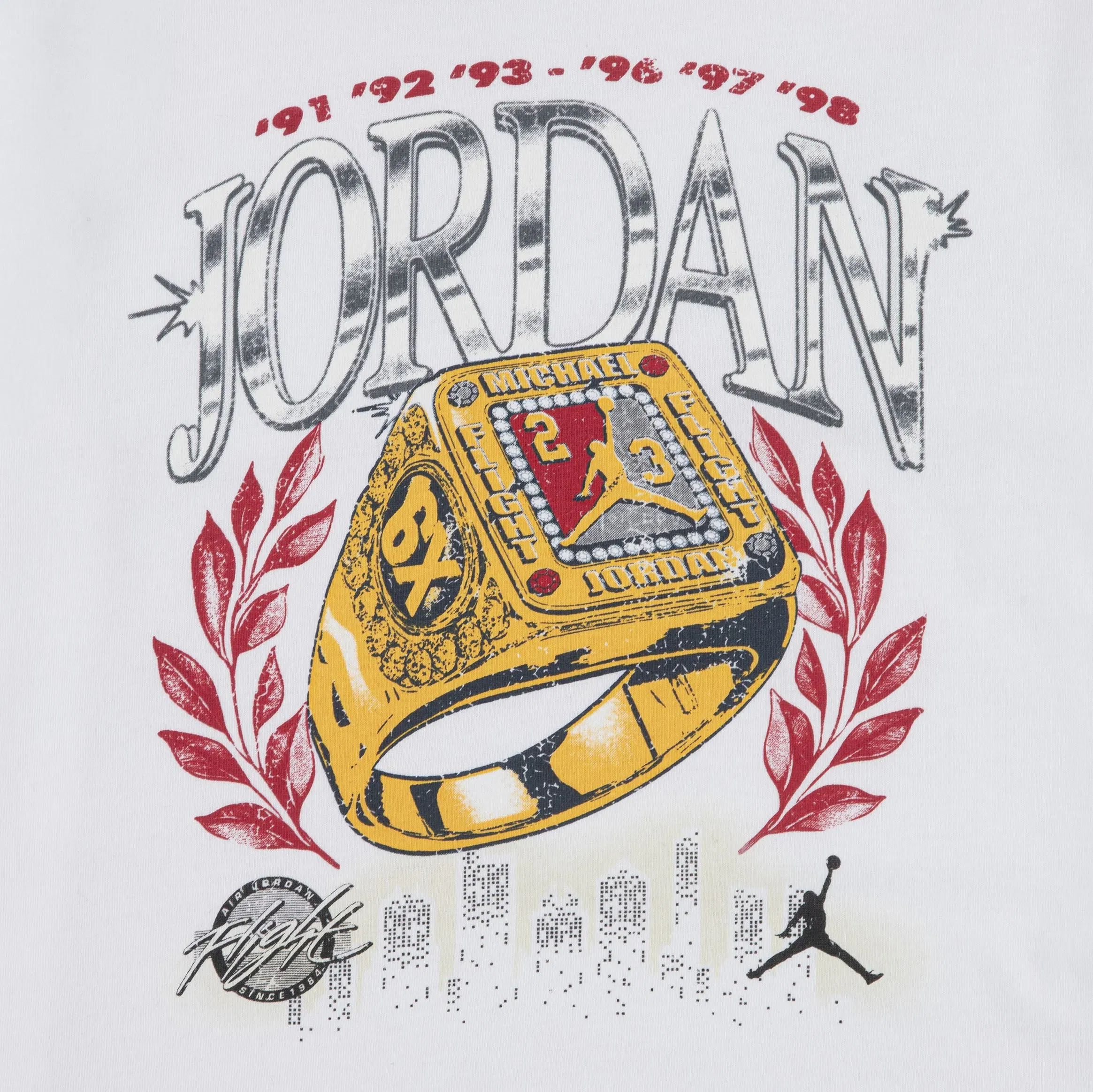 Air Jordan Skyline Rings Fleece Prechool Set (White/Black)