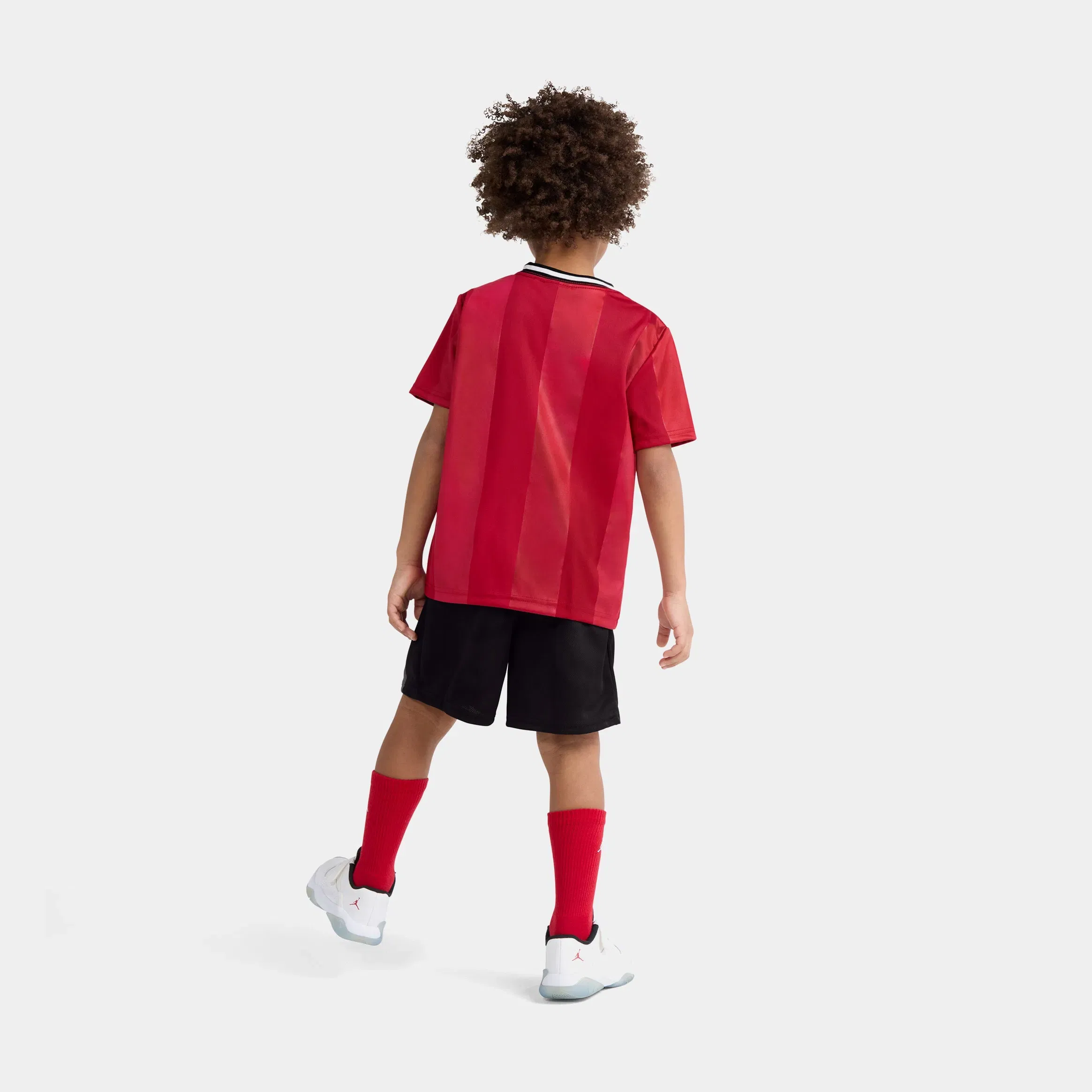 Air Jordan Sport Jersey And Mesh Short Preschool Set (Black)