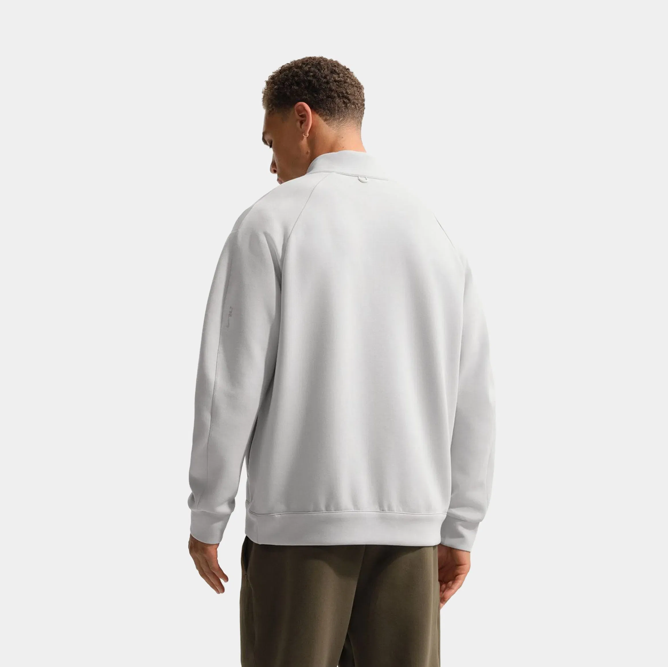 Nike 24.7 ImpossiblySoft Dri Fit Half Zip Up Mens Jacket (Grey Fog/Light Smoke Grey)