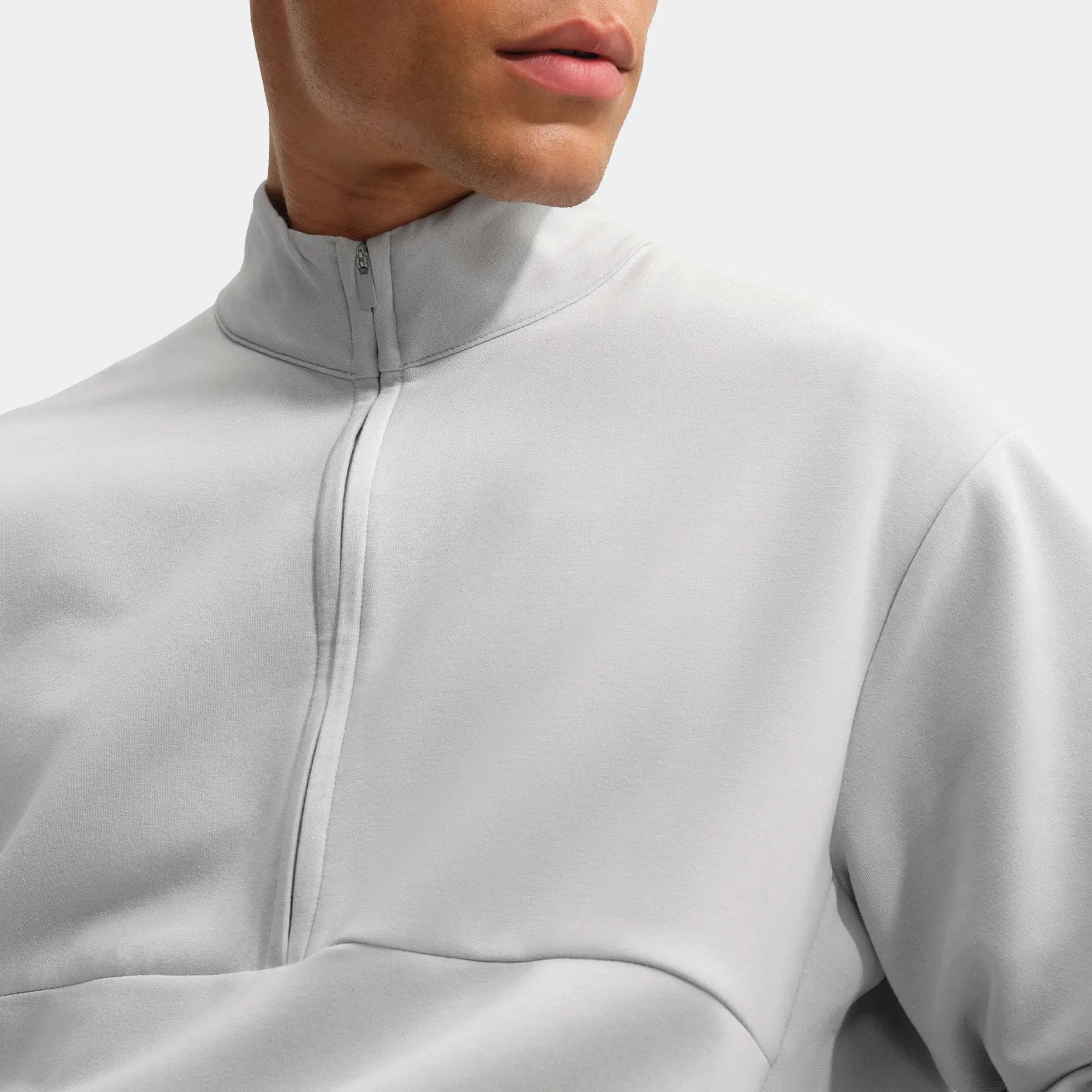 Nike 24.7 ImpossiblySoft Dri Fit Half Zip Up Mens Jacket (Grey Fog/Light Smoke Grey)