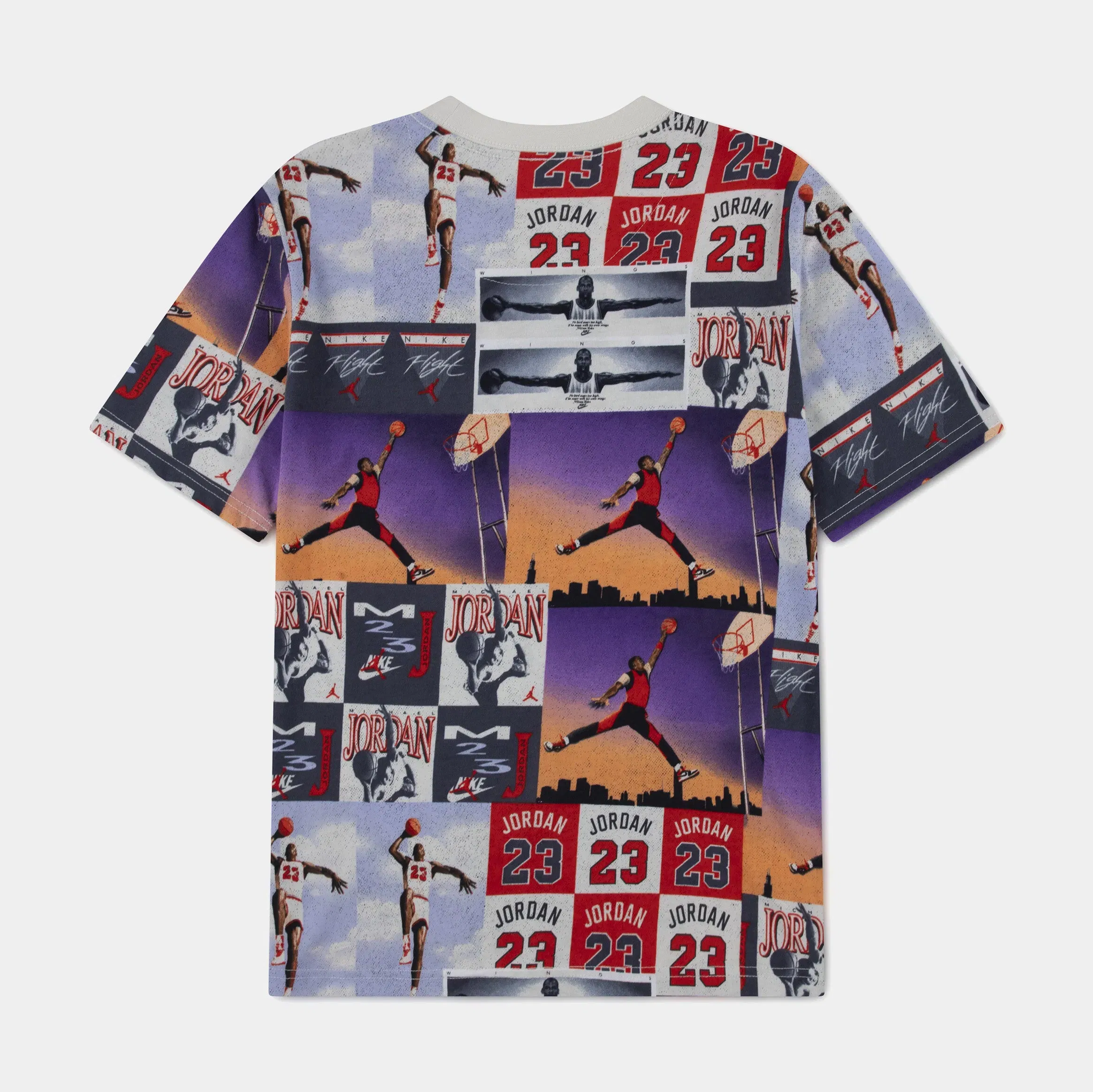 Air Jordan Posterized Air Grade School Short Sleeve Shirt (Red/White)