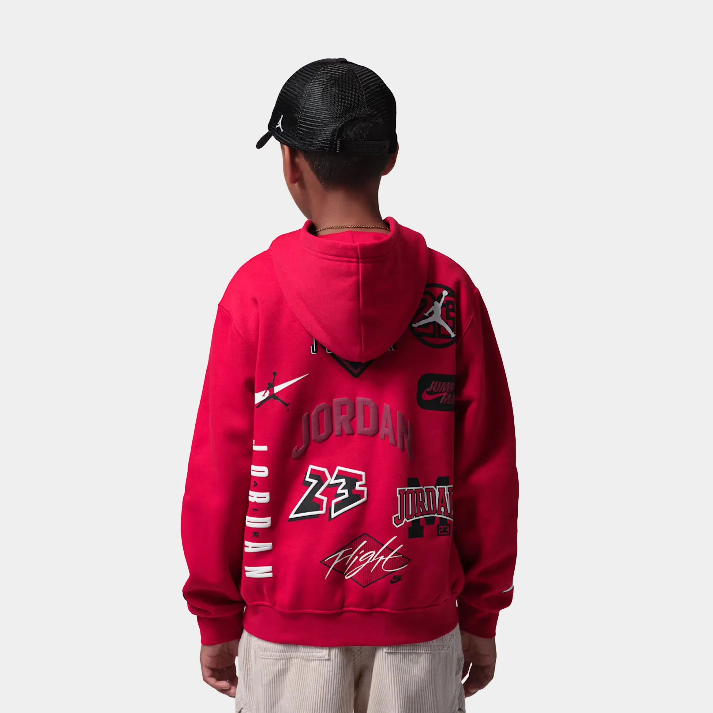 Air Jordan Dynasty Fleece Pullover Grade School Hoodie (Red)