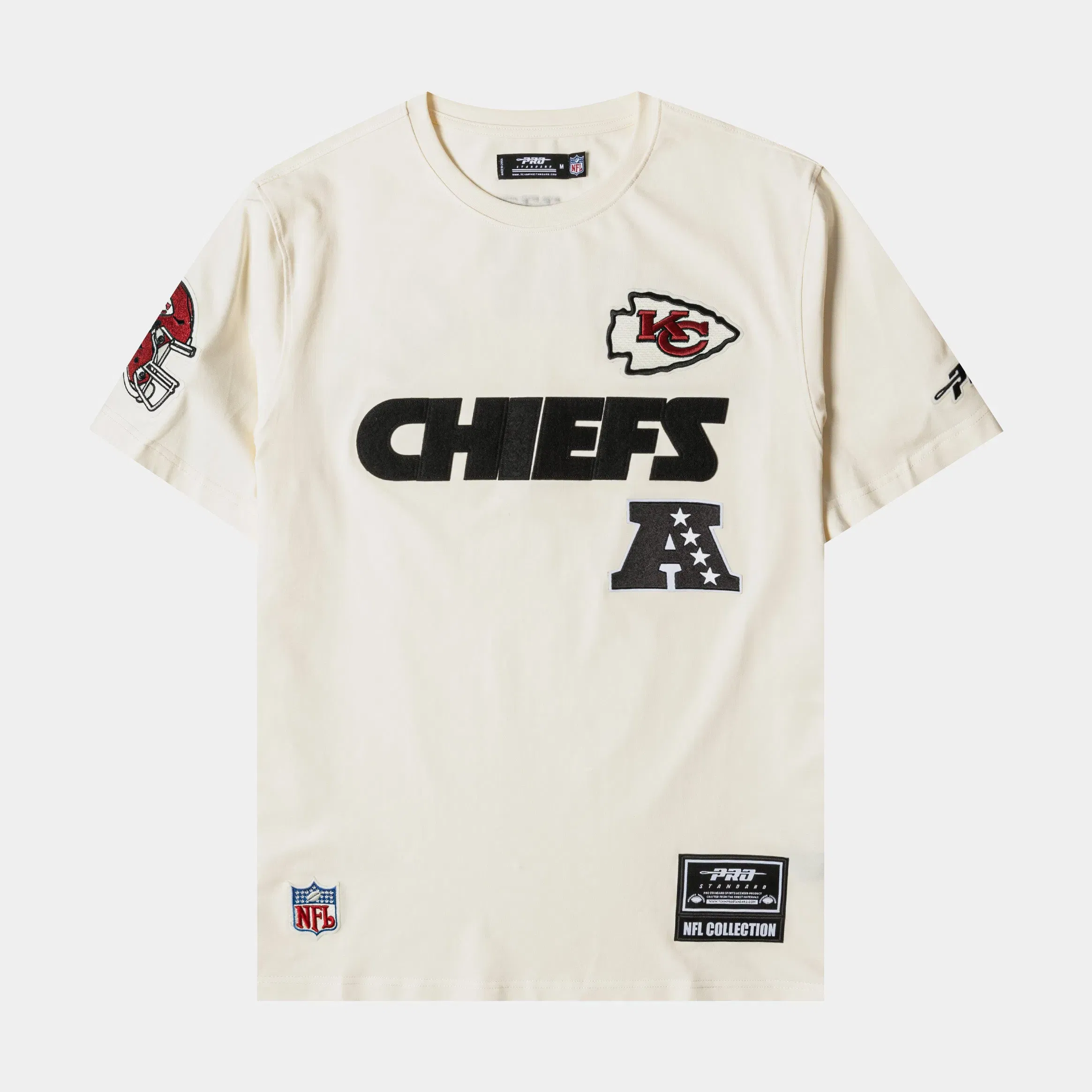 PRO STANDARD Kansas City Chiefs Original Mens Short Sleeve Shirt (Beige/White)