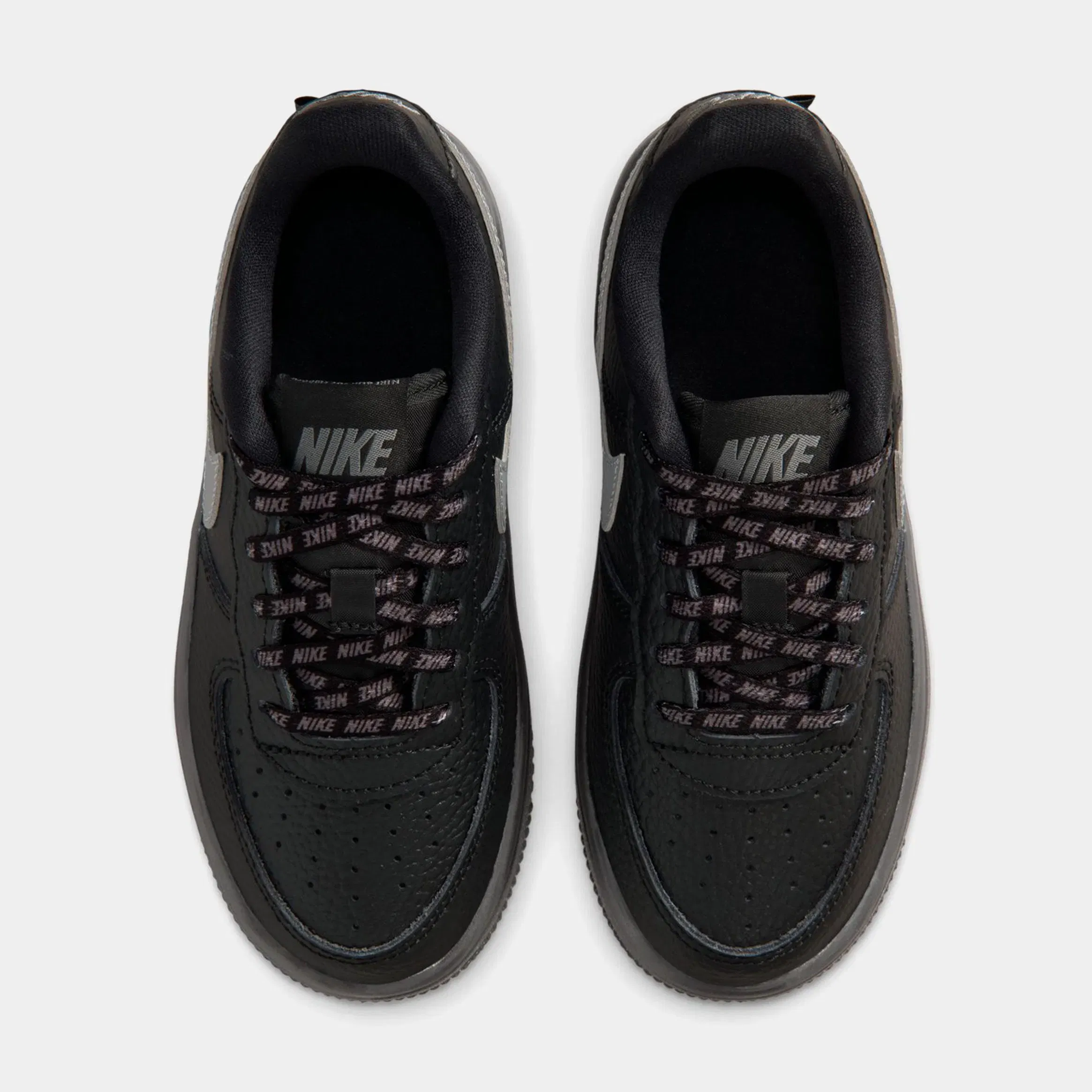 Nike Air Force 1 Low Preschool Lifestyle Shoes (Black/Smoke Grey)