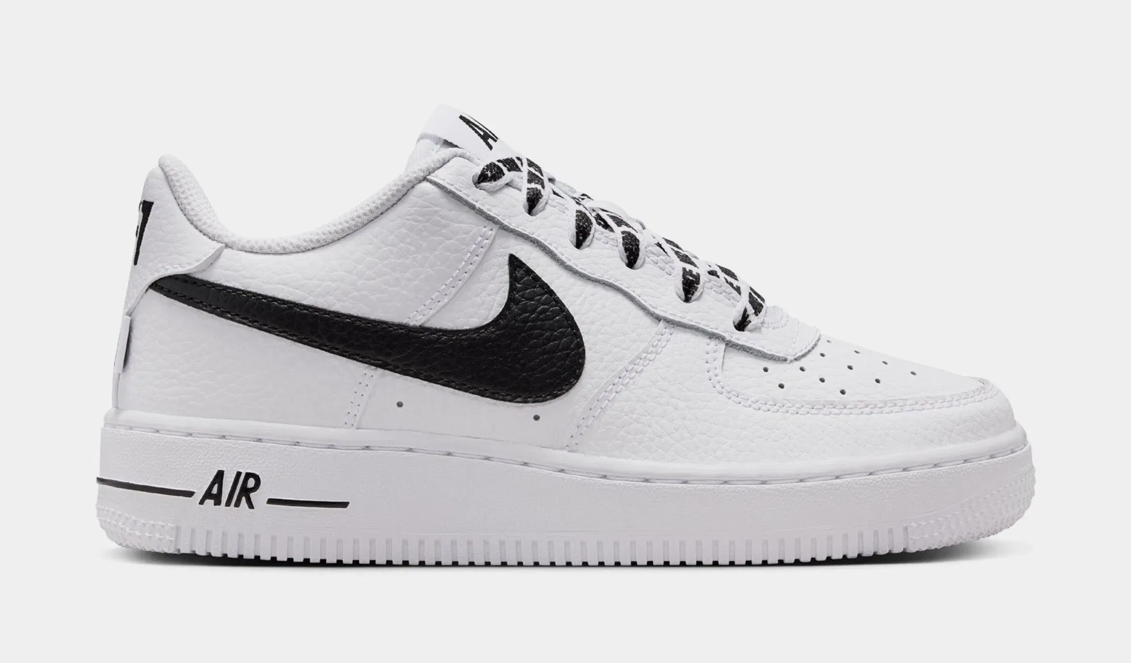 Nike Air Force 1 Low Grade School Lifestyle Shoes (White/Black)