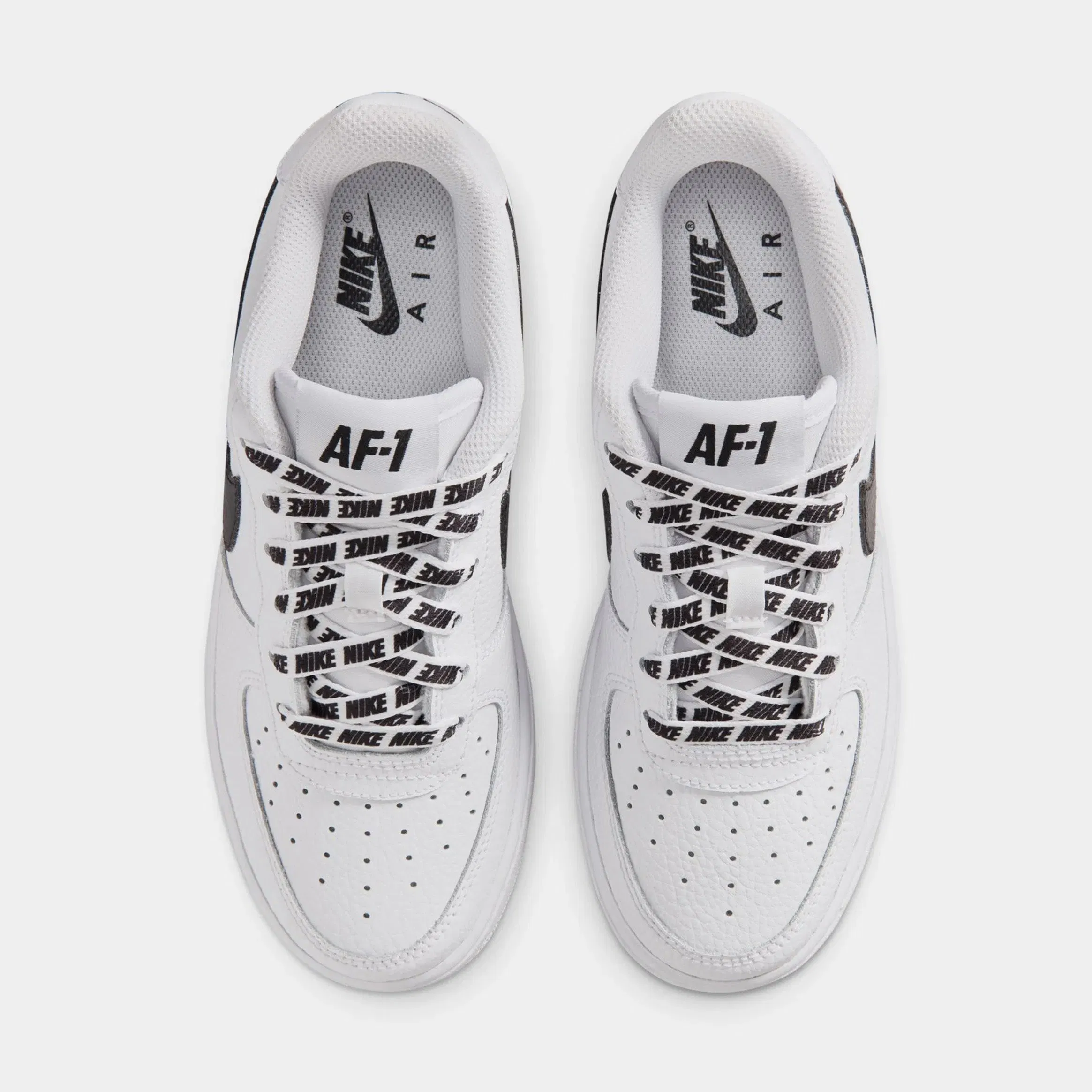 Nike Air Force 1 Low Grade School Lifestyle Shoes (White/Black)