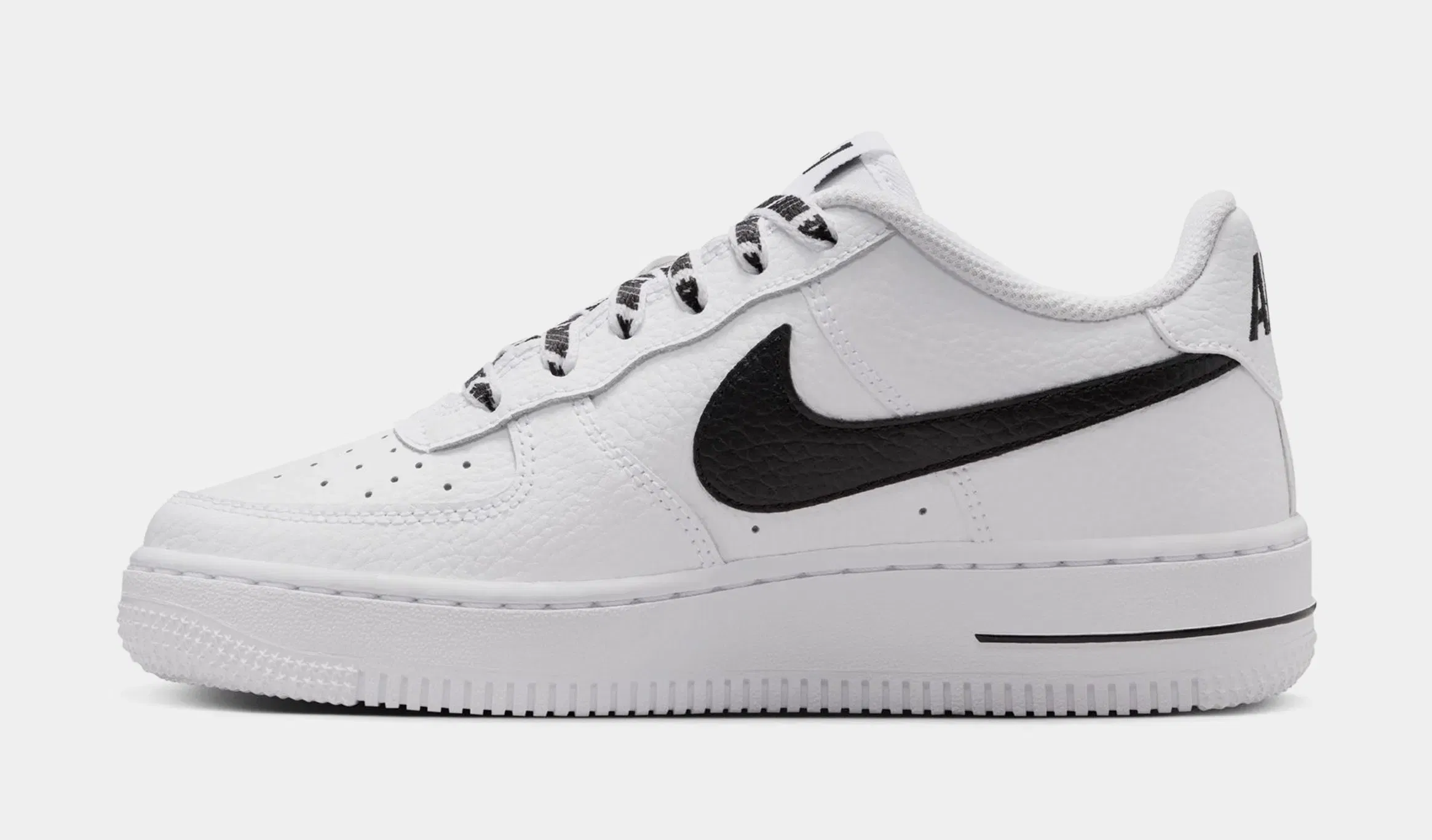 Nike Air Force 1 Low Grade School Lifestyle Shoes (White/Black)