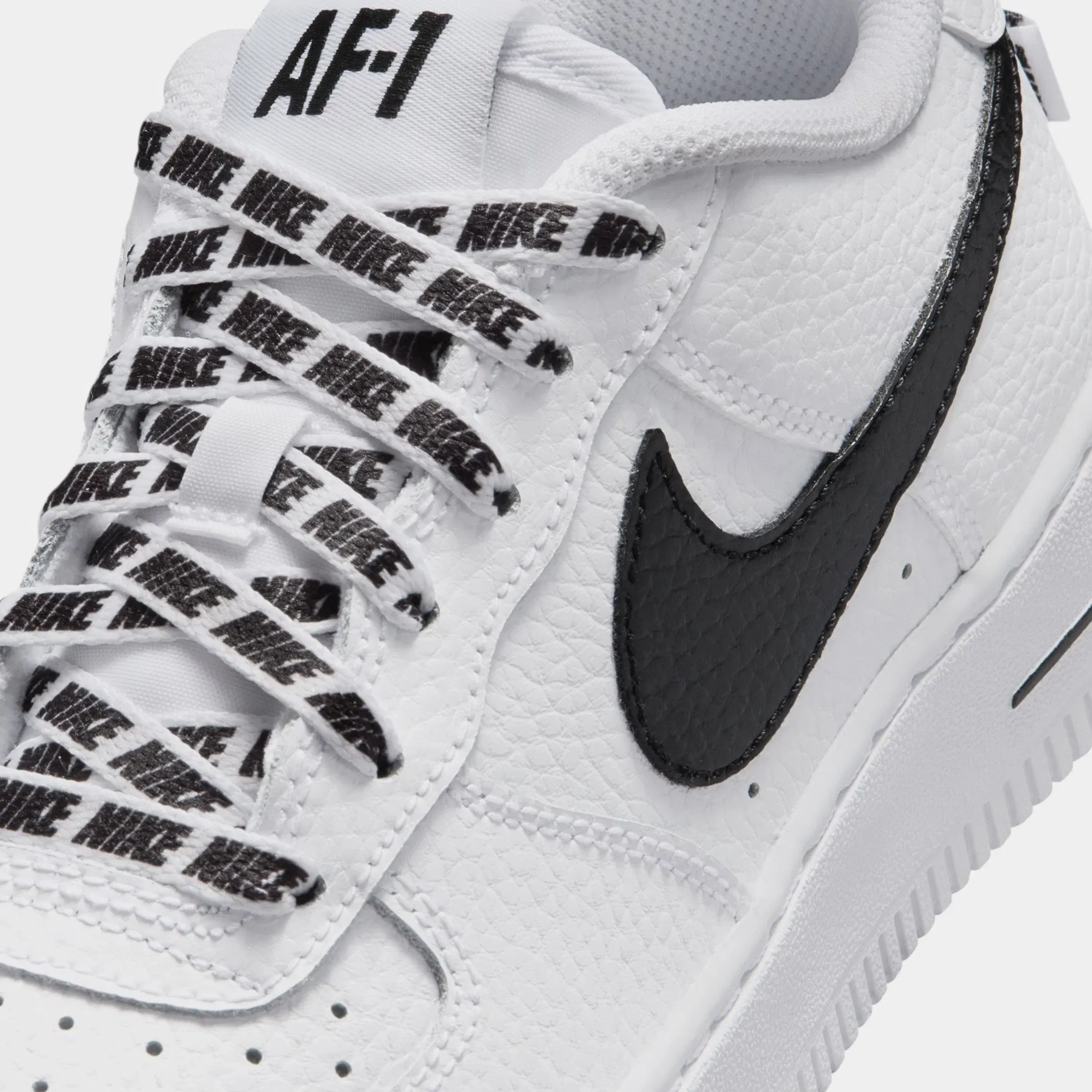 Nike Air Force 1 Low Grade School Lifestyle Shoes (White/Black)