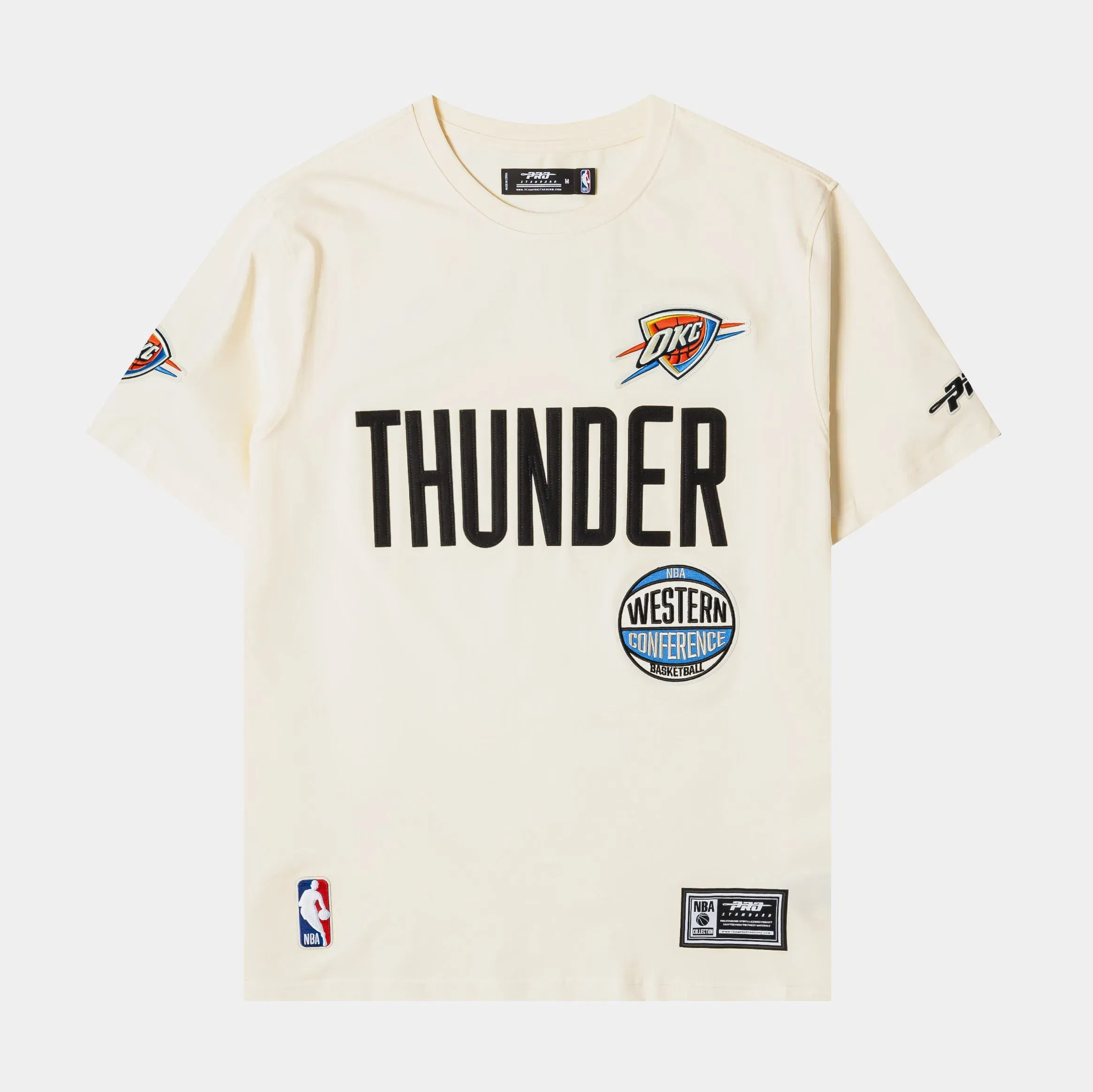 PRO STANDARD Oklahoma City Thunder Original Mens Short Sleeve Shirt (Beige/White)