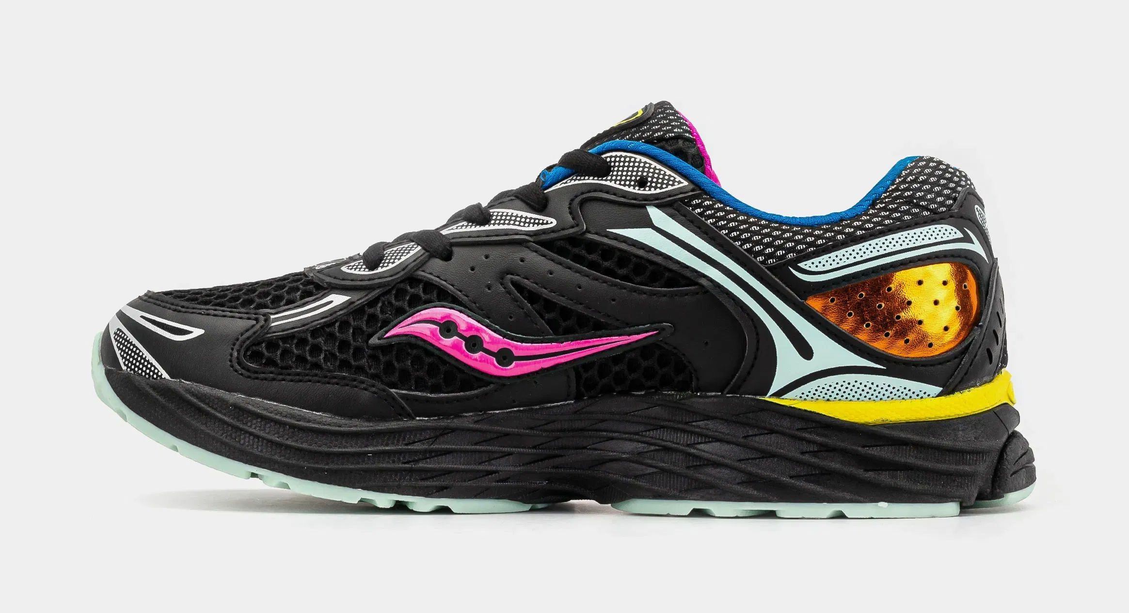 Saucony Omni 9 Grade School Running Shoes (Black/Multi)