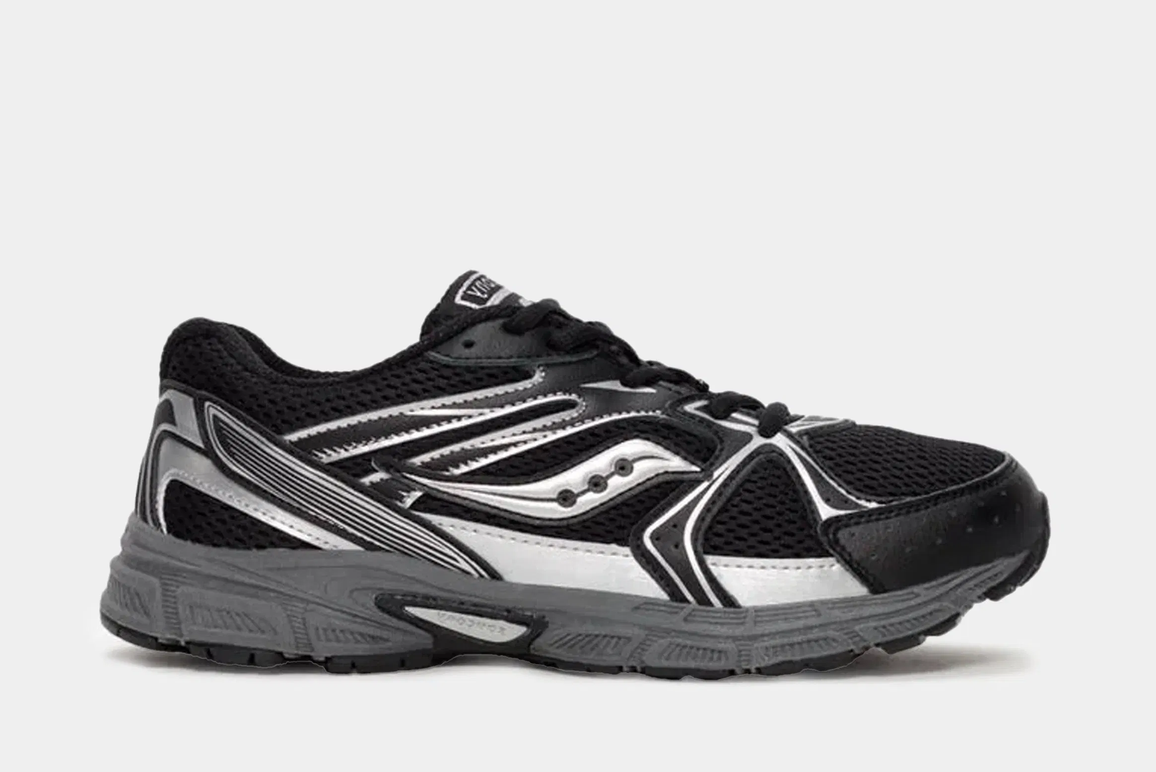 Saucony Ride Millennium Grade School Running Shoes (Black/Metallic)