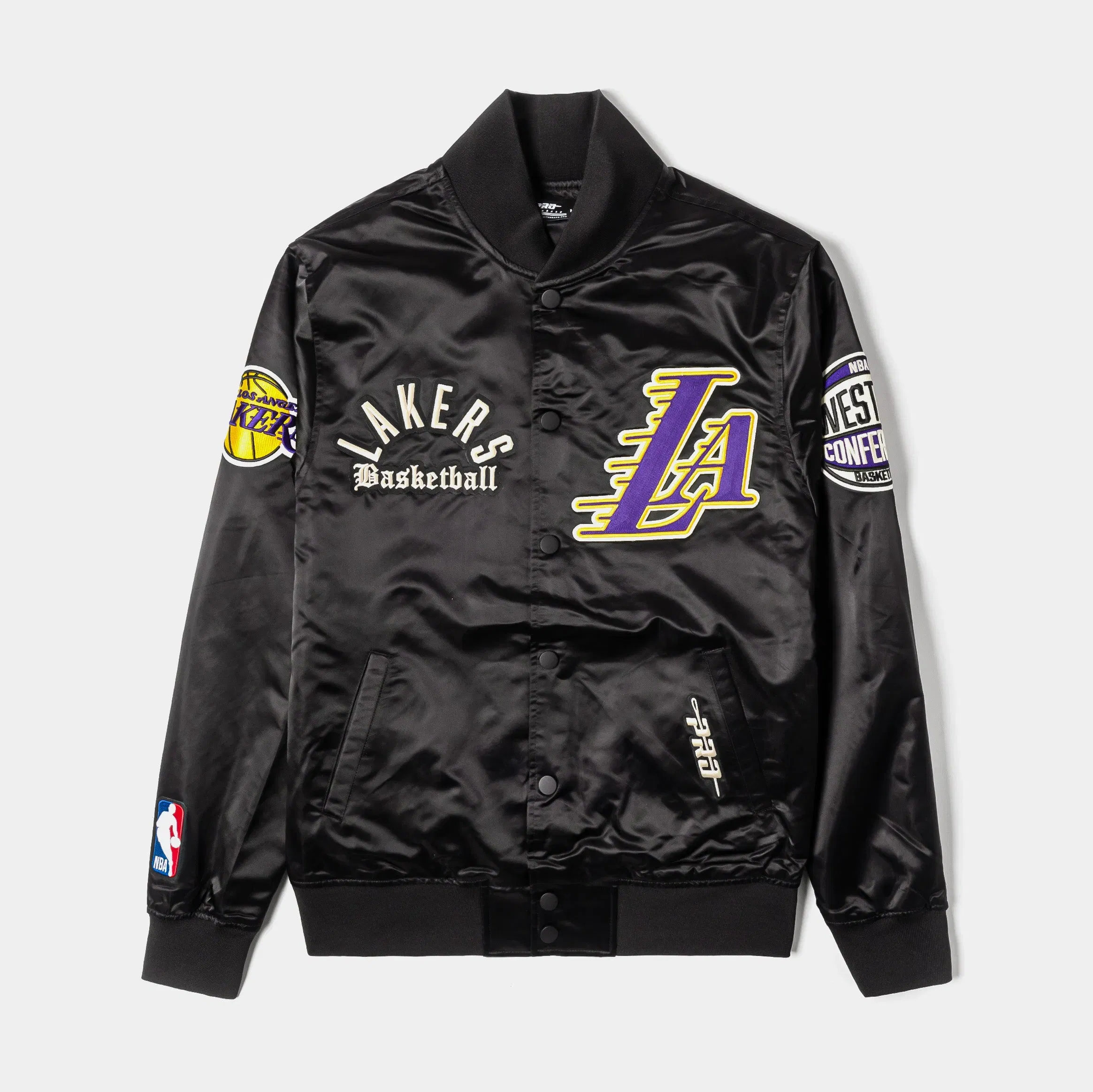 PRO STANDARD Los Angeles Lakers Original Satin Mens Jacket (Black/White)