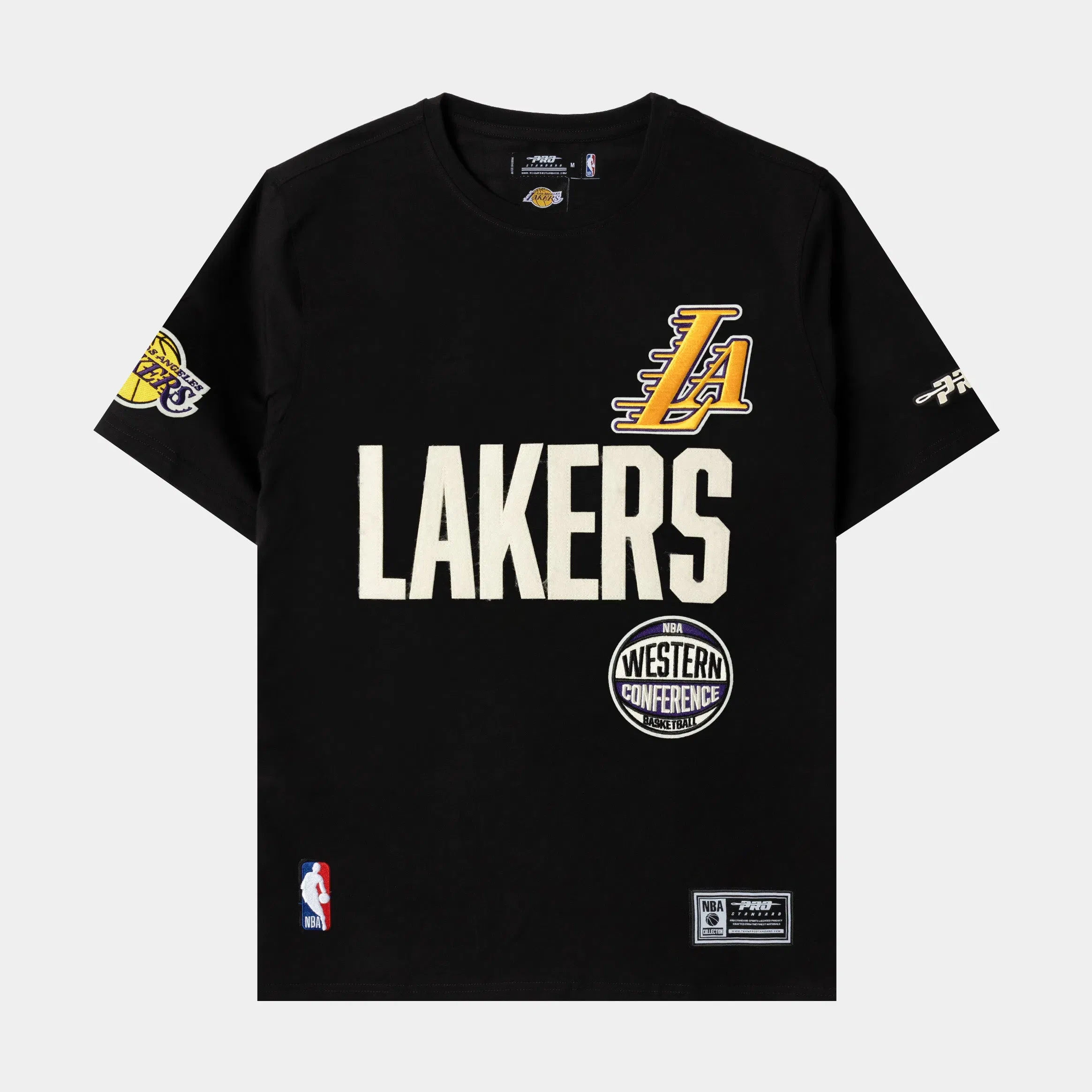PRO STANDARD NBA Los Angeles Lakers Original Mens Short Sleeve Shirt (Black/White)