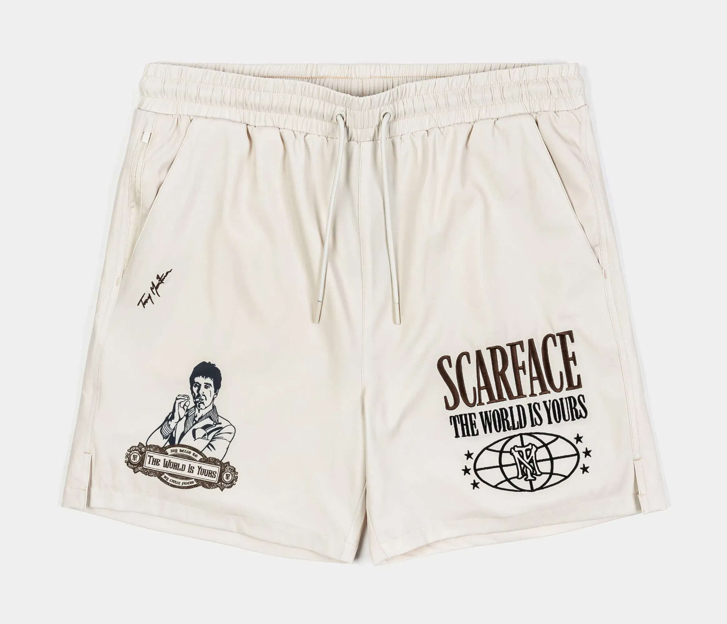 SCARFACE X SP SP x Scarface Icon Hybrid Mens Shorts (Beige/Taupe)