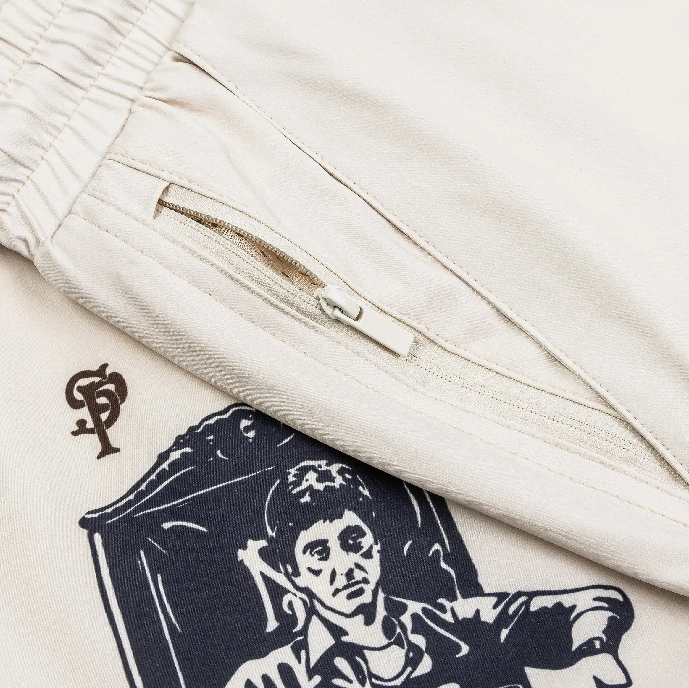 SCARFACE X SP SP x Scarface Icon Hybrid Mens Shorts (Beige/Taupe)