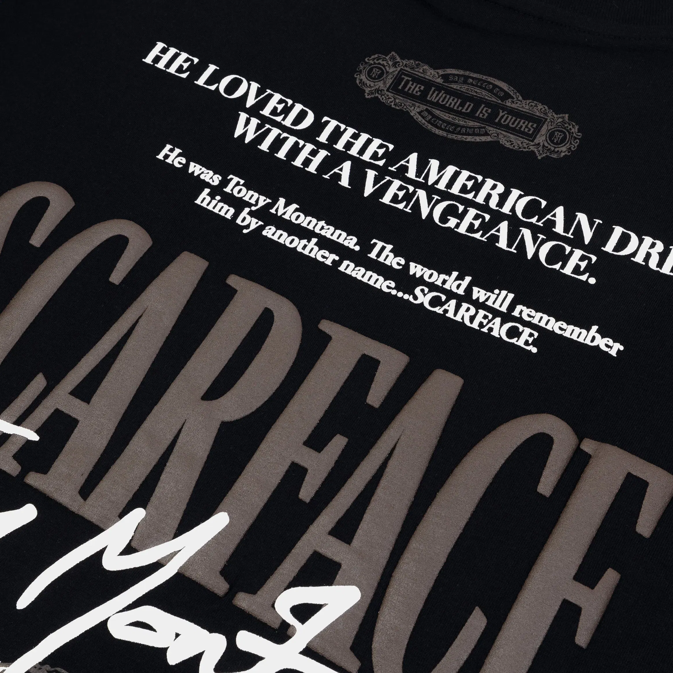 SCARFACE X SP SP x Scarface Vengeance Mens Short Sleeve Shirt (Black/Taupe)