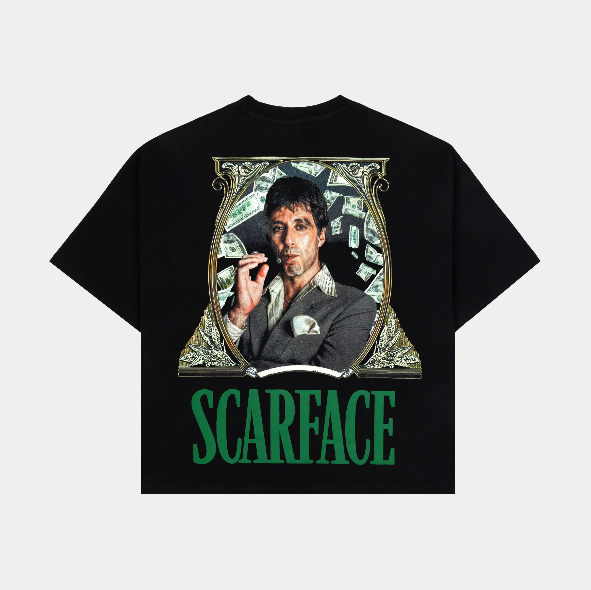 SCARFACE X SP SP x Scarface Money Mens Short Sleeve Shirt (Black/Green)