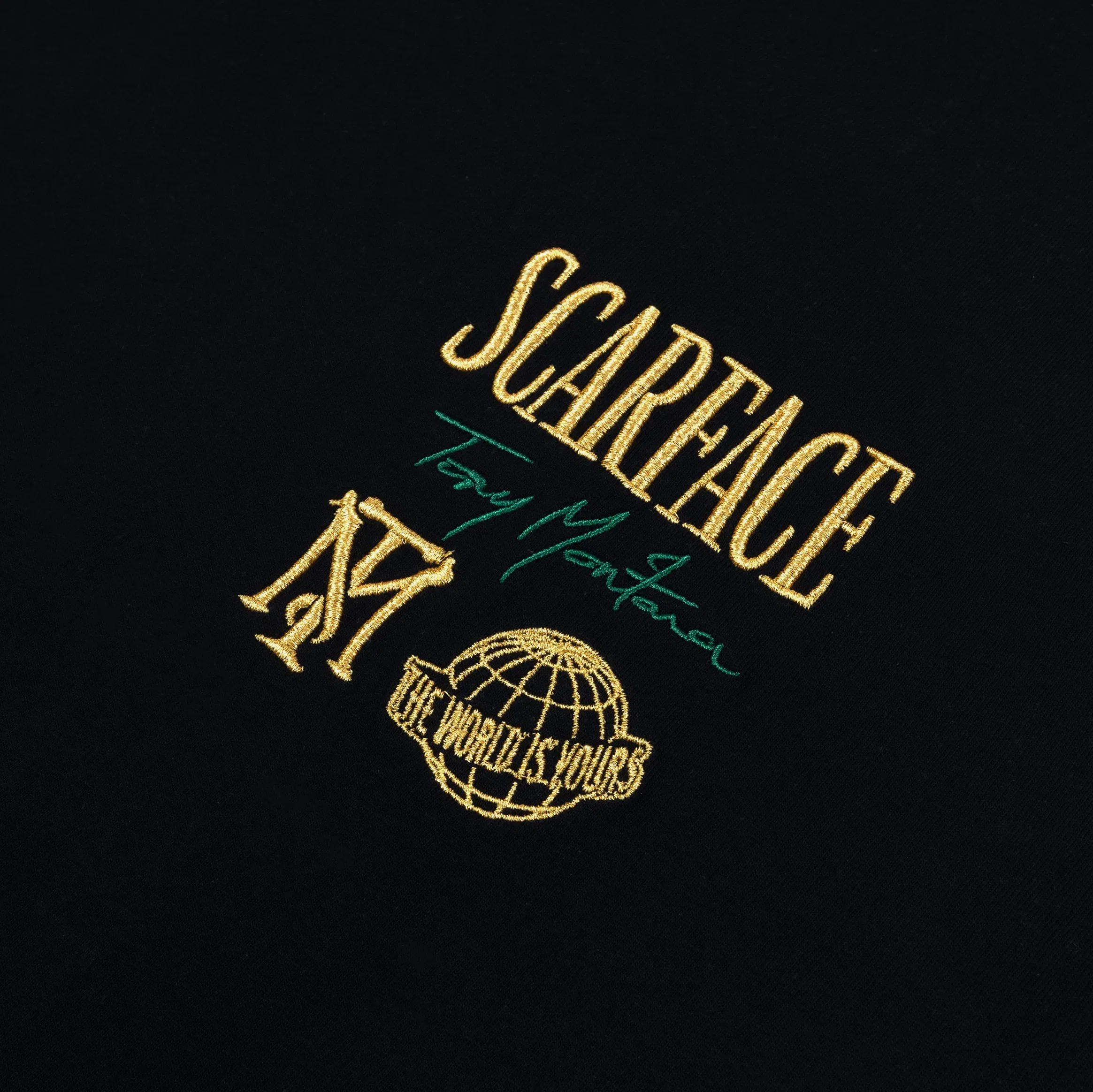 SCARFACE X SP SP x Scarface Money Mens Short Sleeve Shirt (Black/Green)