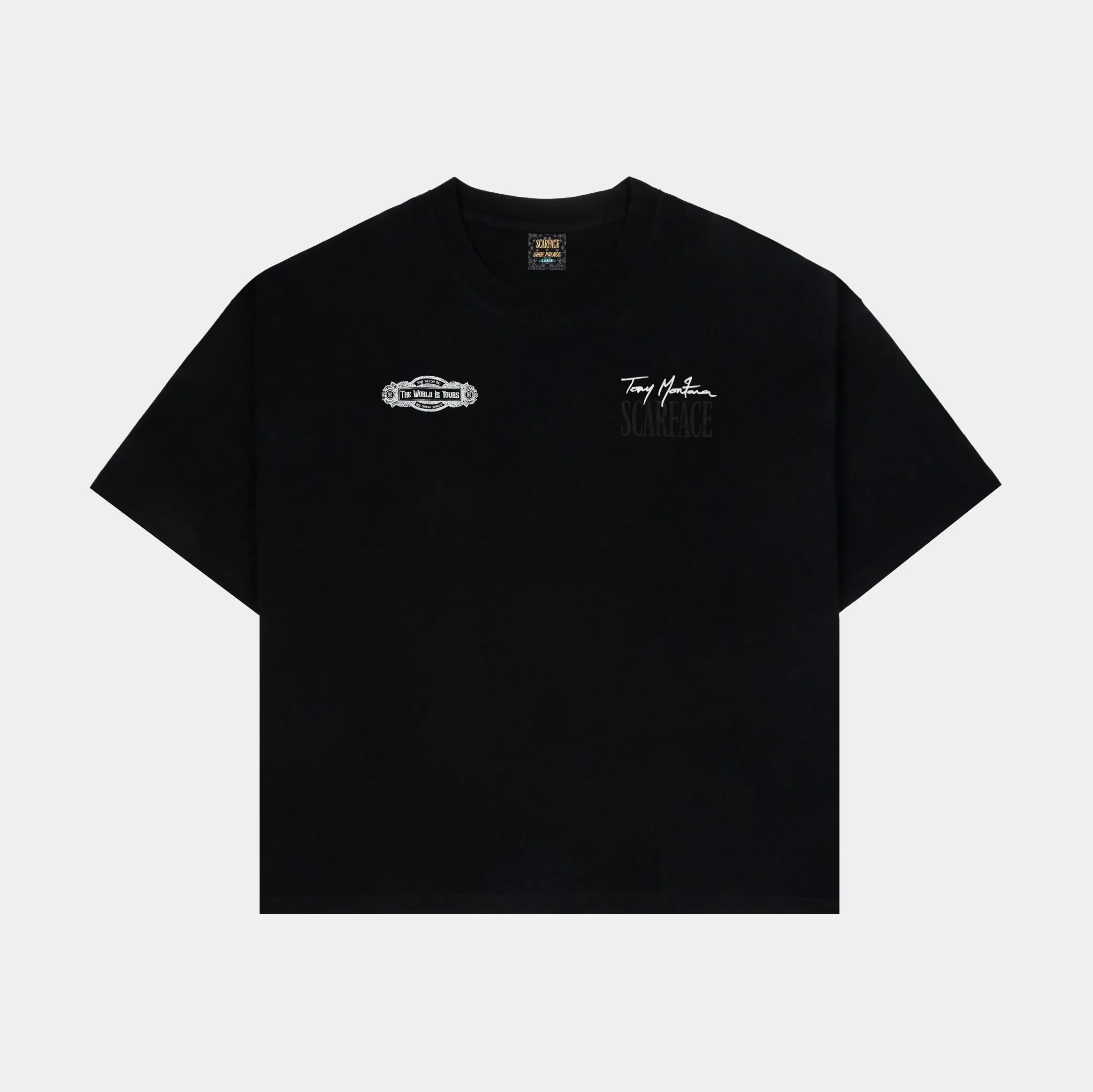 SCARFACE X SP SP x Scarface Paisley Logo Mens Short Sleeve Shirt (Black/White)
