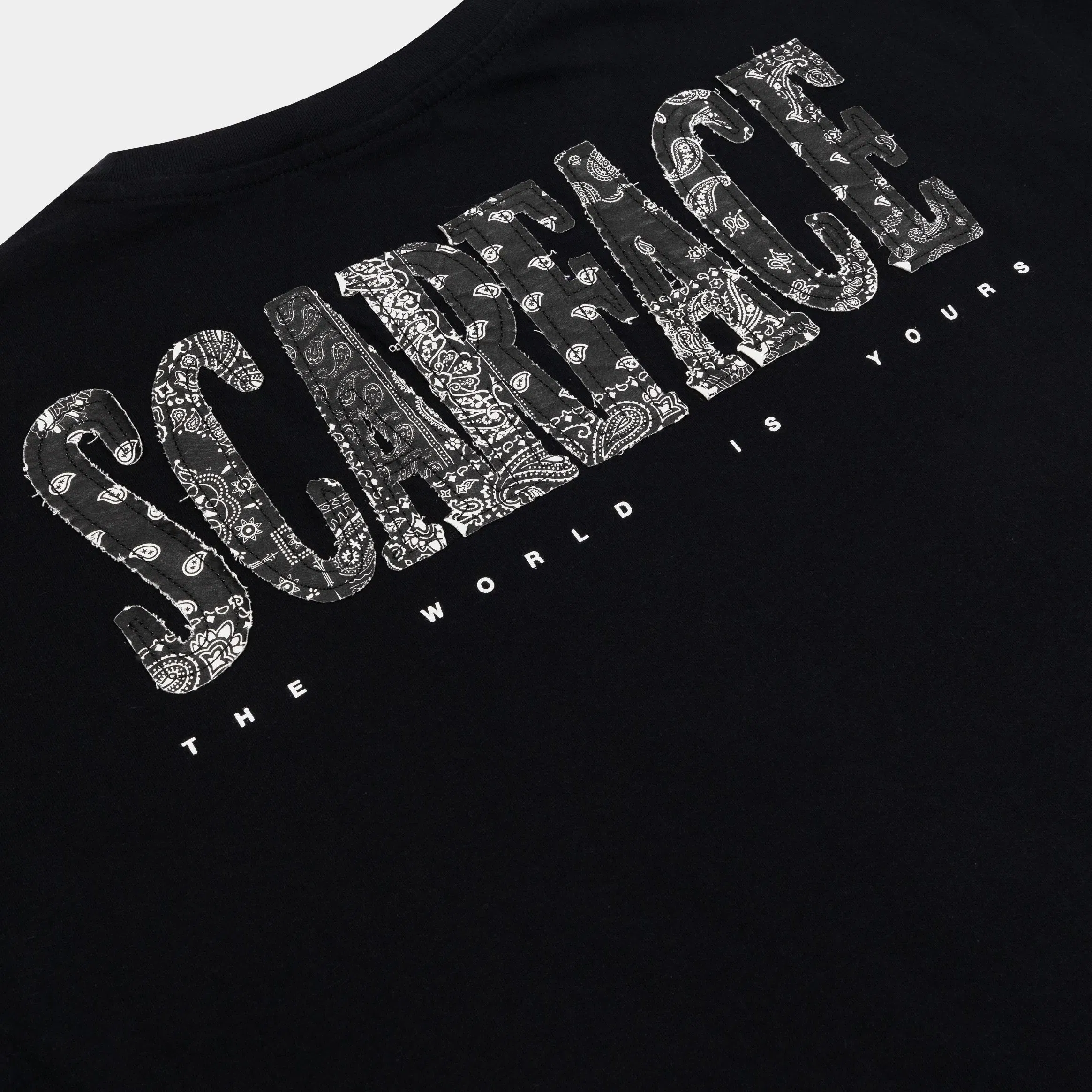 SCARFACE X SP SP x Scarface Paisley Logo Mens Short Sleeve Shirt (Black/White)