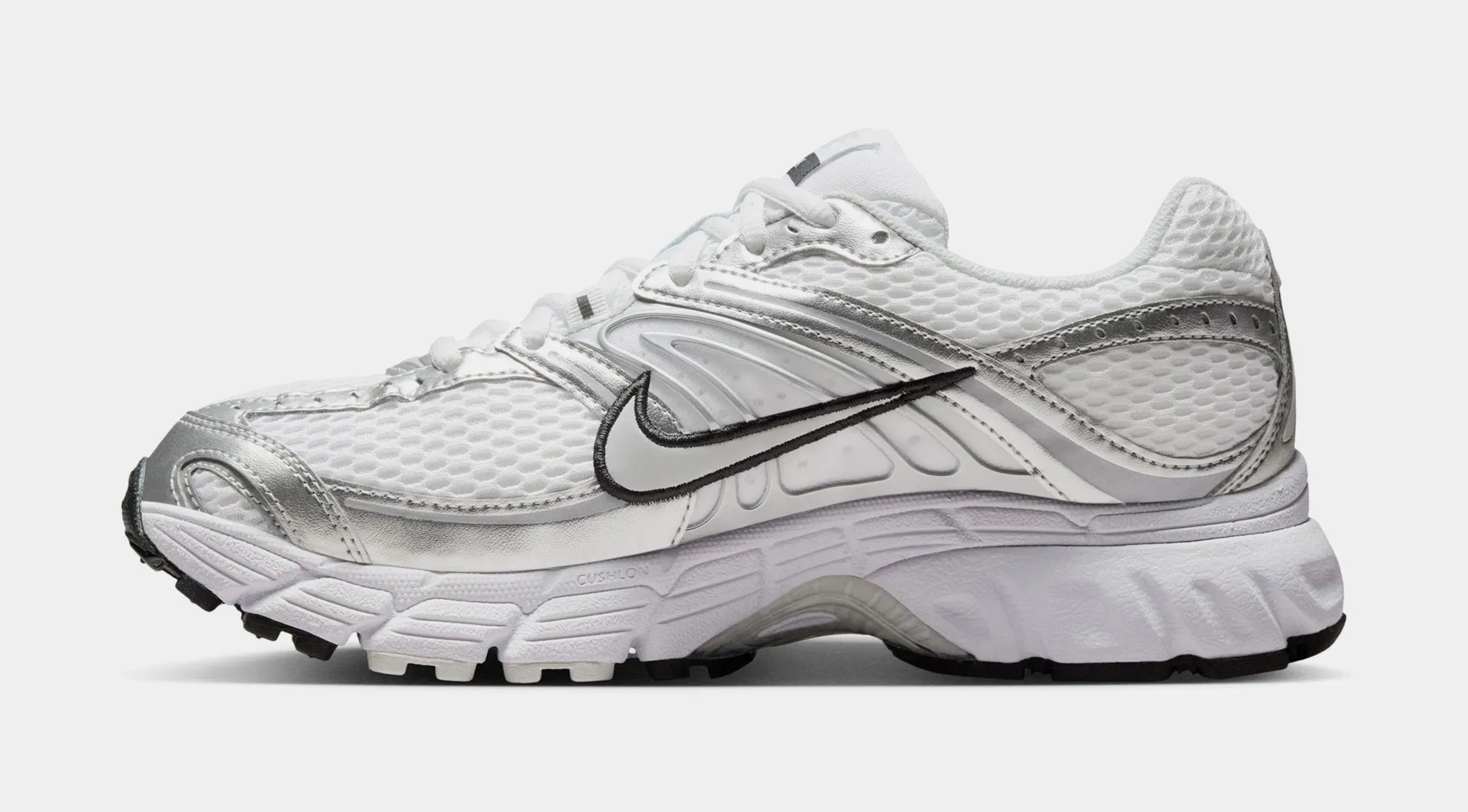Nike Air Max Moto 2K Womens Running Shoes (White/Metallic Silver/Black/Photon Dust)