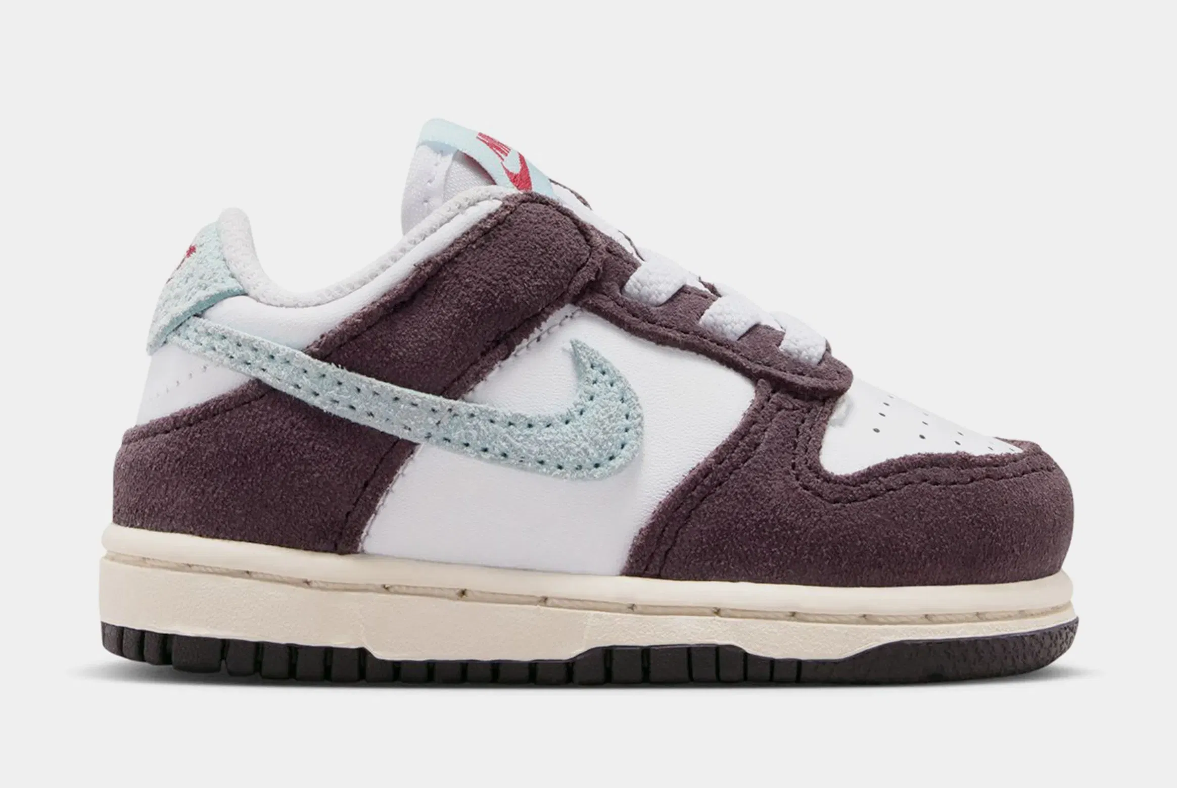 Nike Dunk Low Infant Toddler Lifestyle Shoes (White/Glacier Blue/Burgundy Ash)