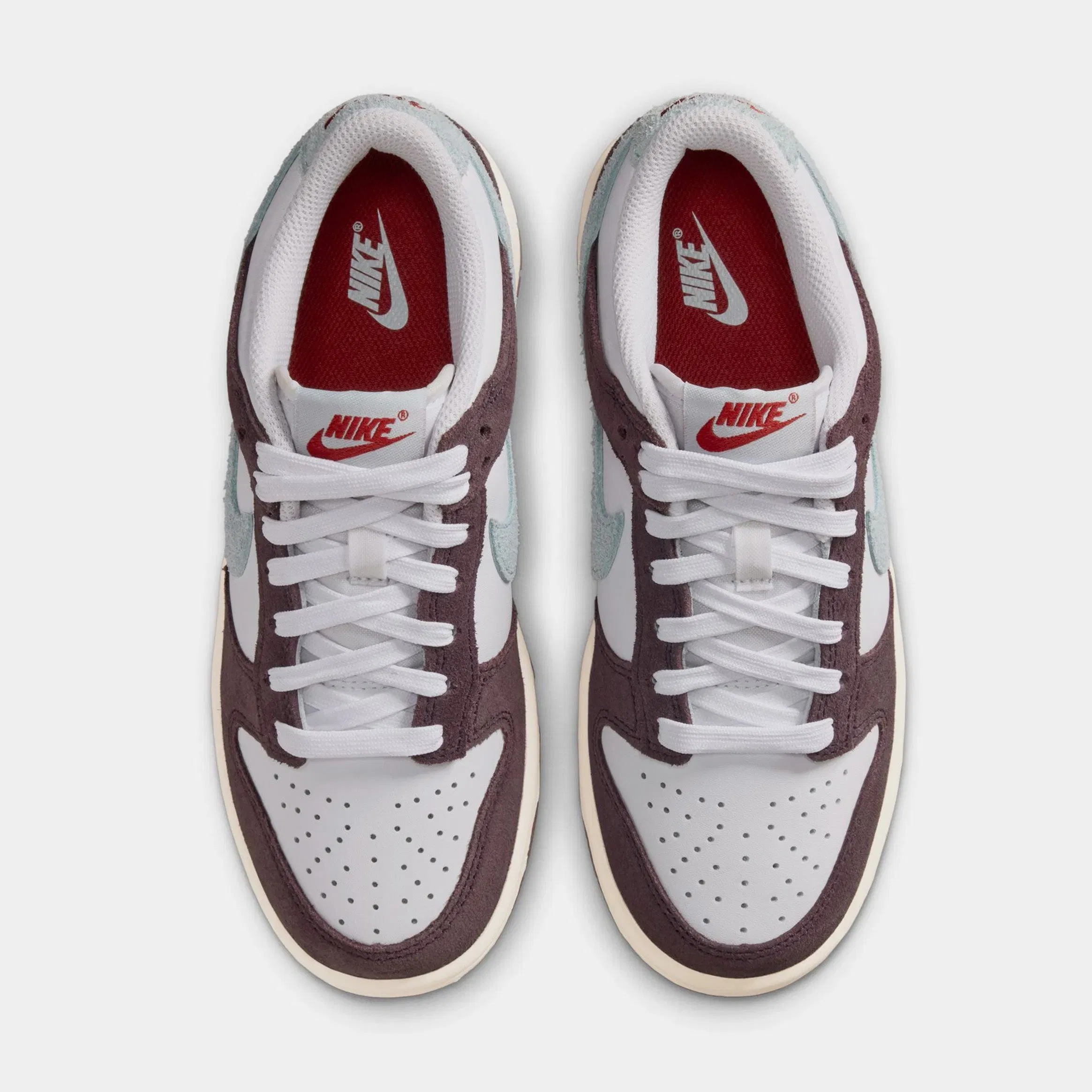 Nike Dunk Low SE Grade School Lifestyle Shoes (White/Glacier Blue/Burgundy Ash)