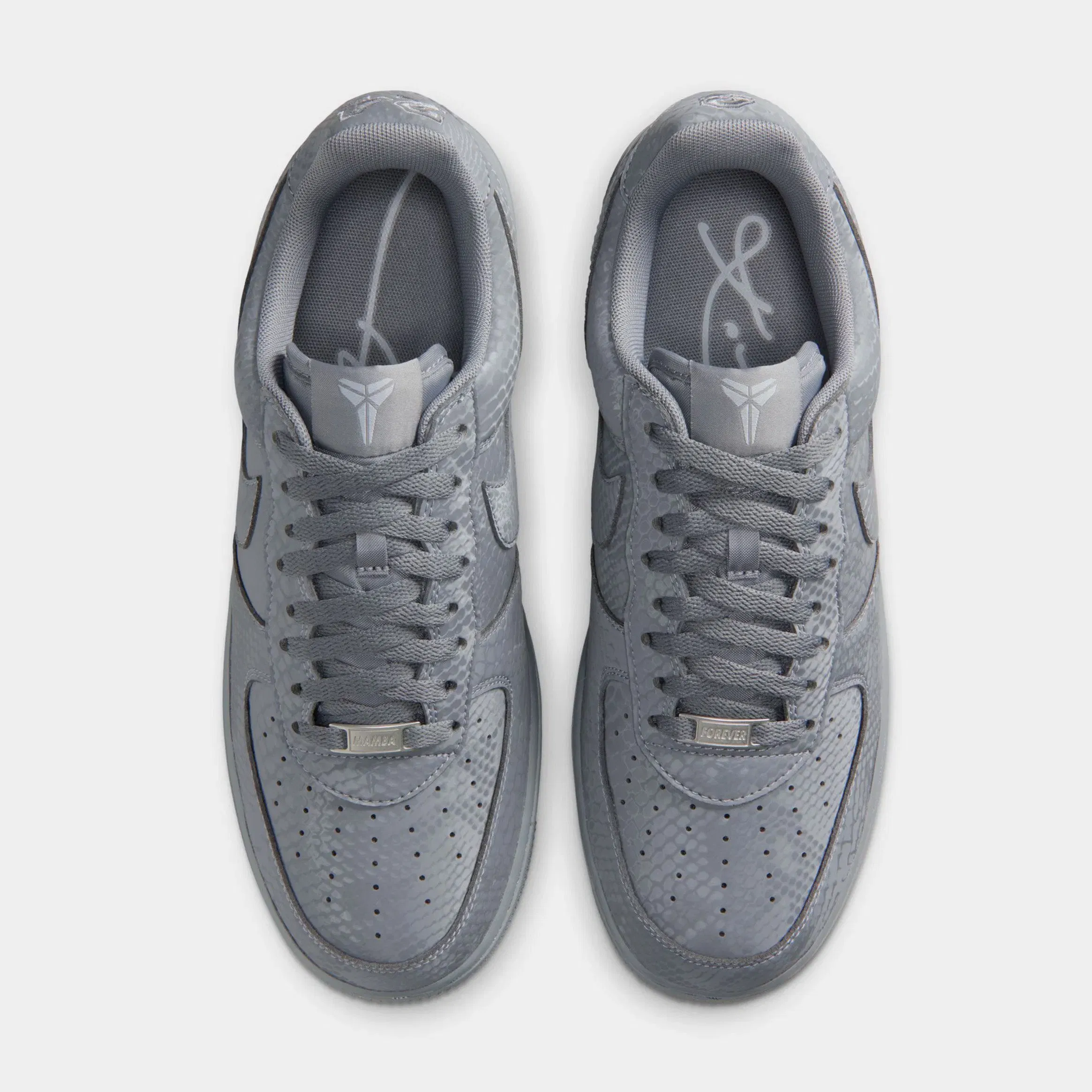 Nike Kobe Air Force 1 Low Cool Grey Mens Lifestyle Shoes (Cool Grey/Wolf Grey)