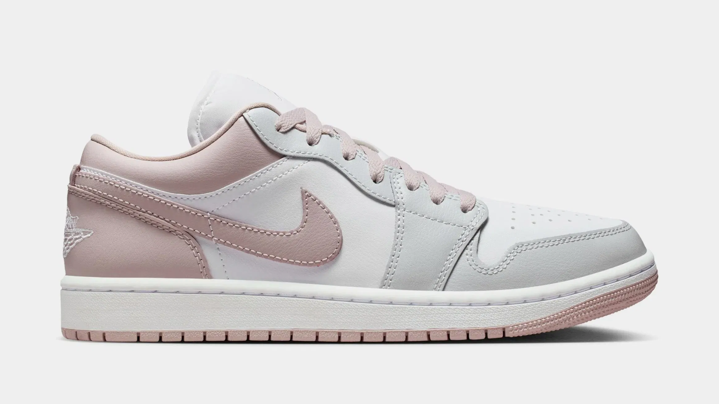 Air Jordan 1 Low Womens Lifestyle Shoes (Particle Rose/Neutral Grey/White)