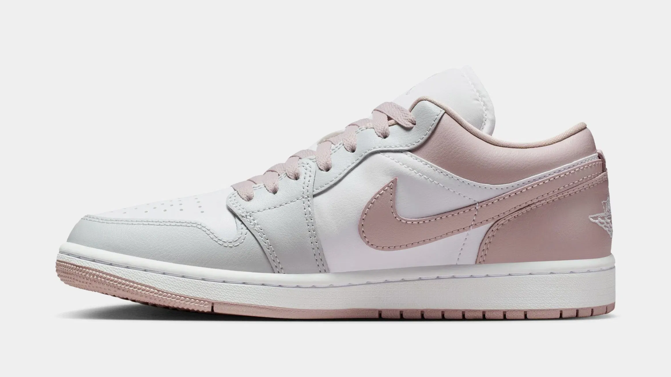 Air Jordan 1 Low Womens Lifestyle Shoes (Particle Rose/Neutral Grey/White)