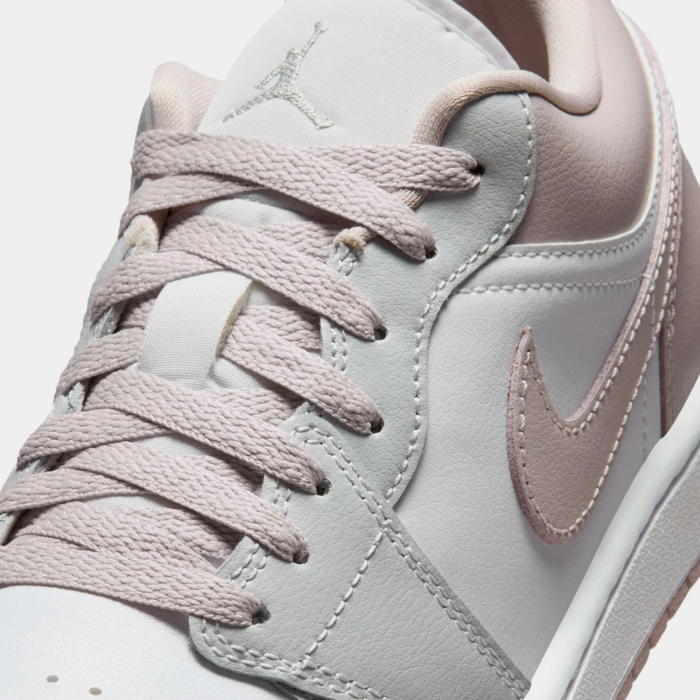 Air Jordan 1 Low Womens Lifestyle Shoes (Particle Rose/Neutral Grey/White)
