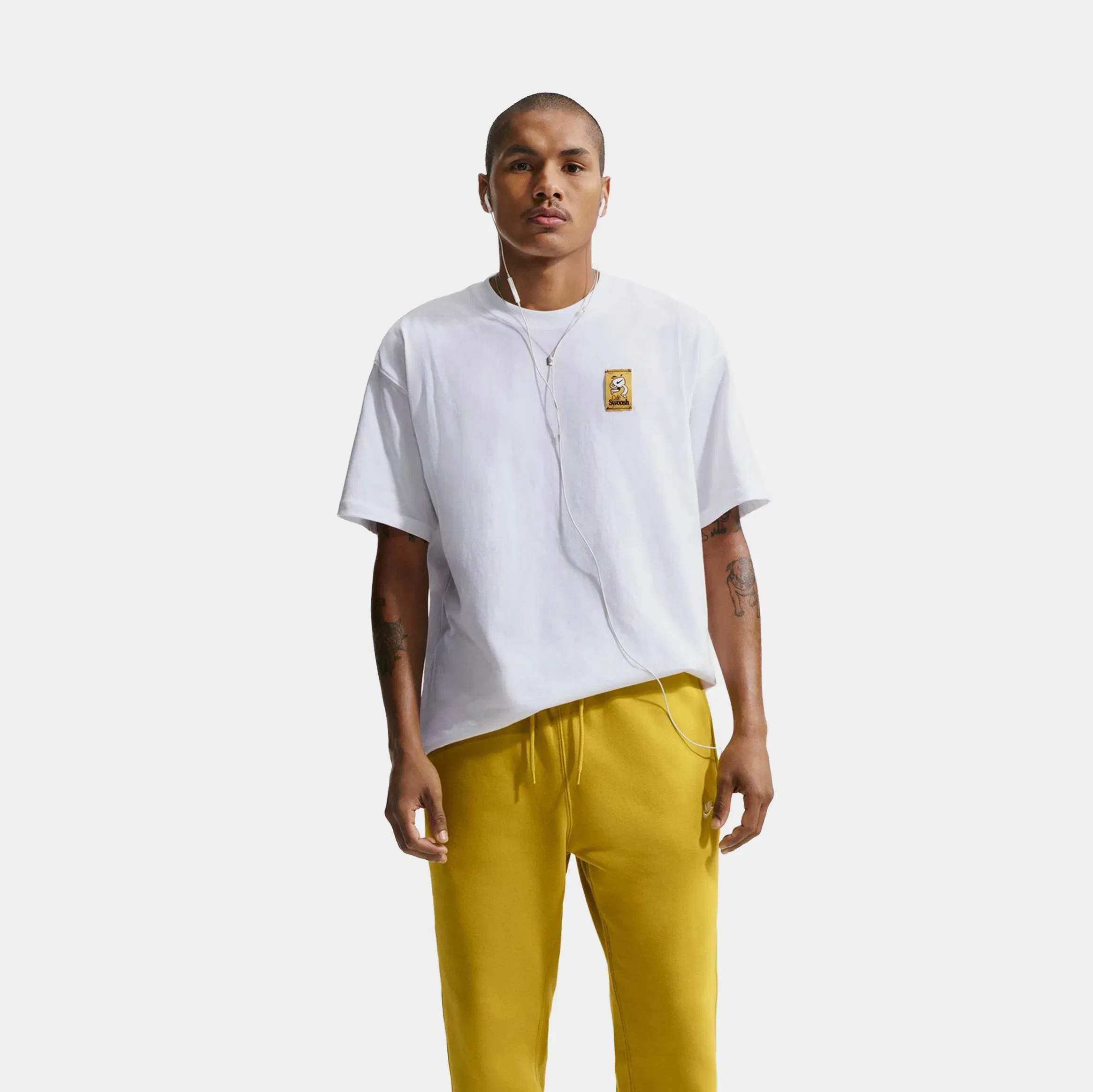 Nike Cafe Swoosh Van Mens Short Sleeve Shirt (White)