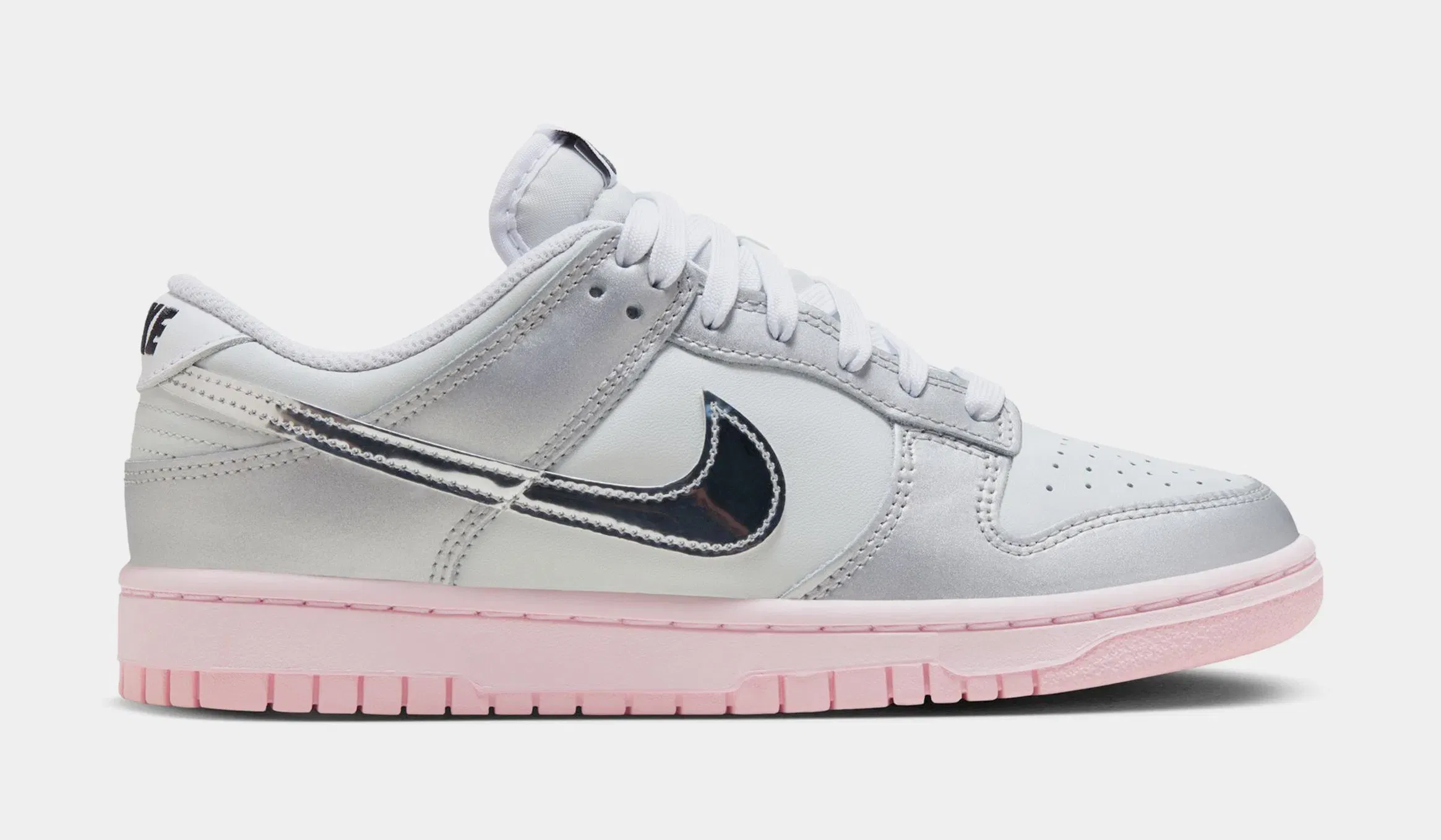 Nike Dunk Low LX Womens Lifestyle Shoes (Photon Dust/Metallic Silver/Pink Foam)