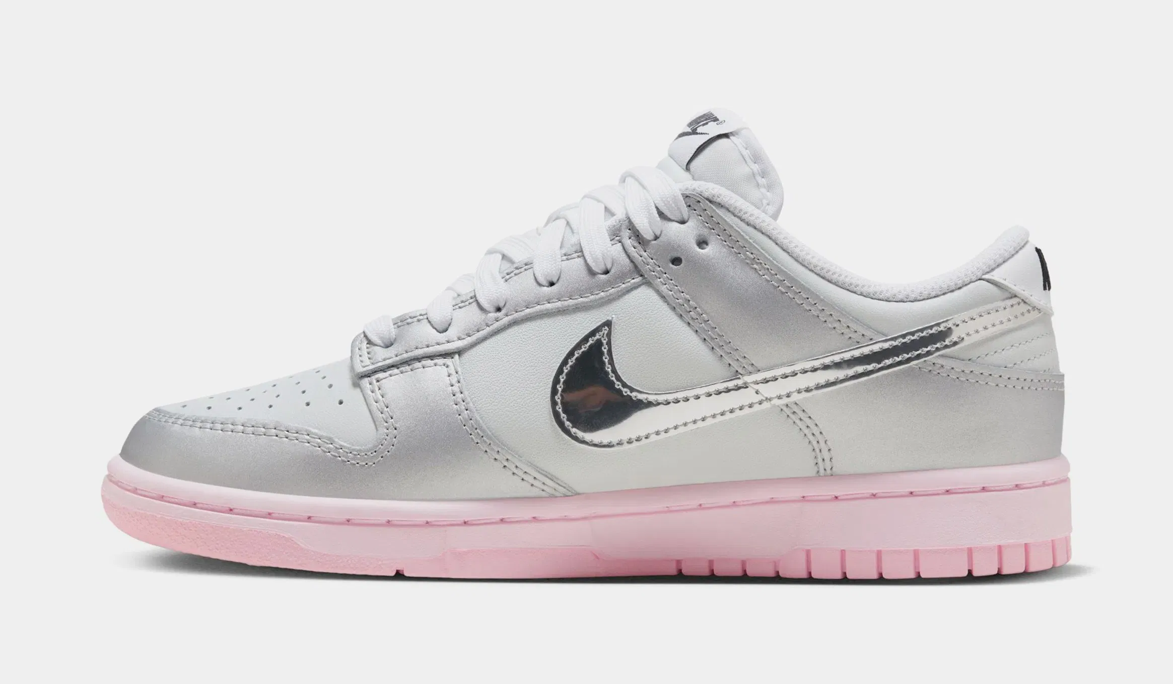 Nike Dunk Low LX Womens Lifestyle Shoes (Photon Dust/Metallic Silver/Pink Foam)