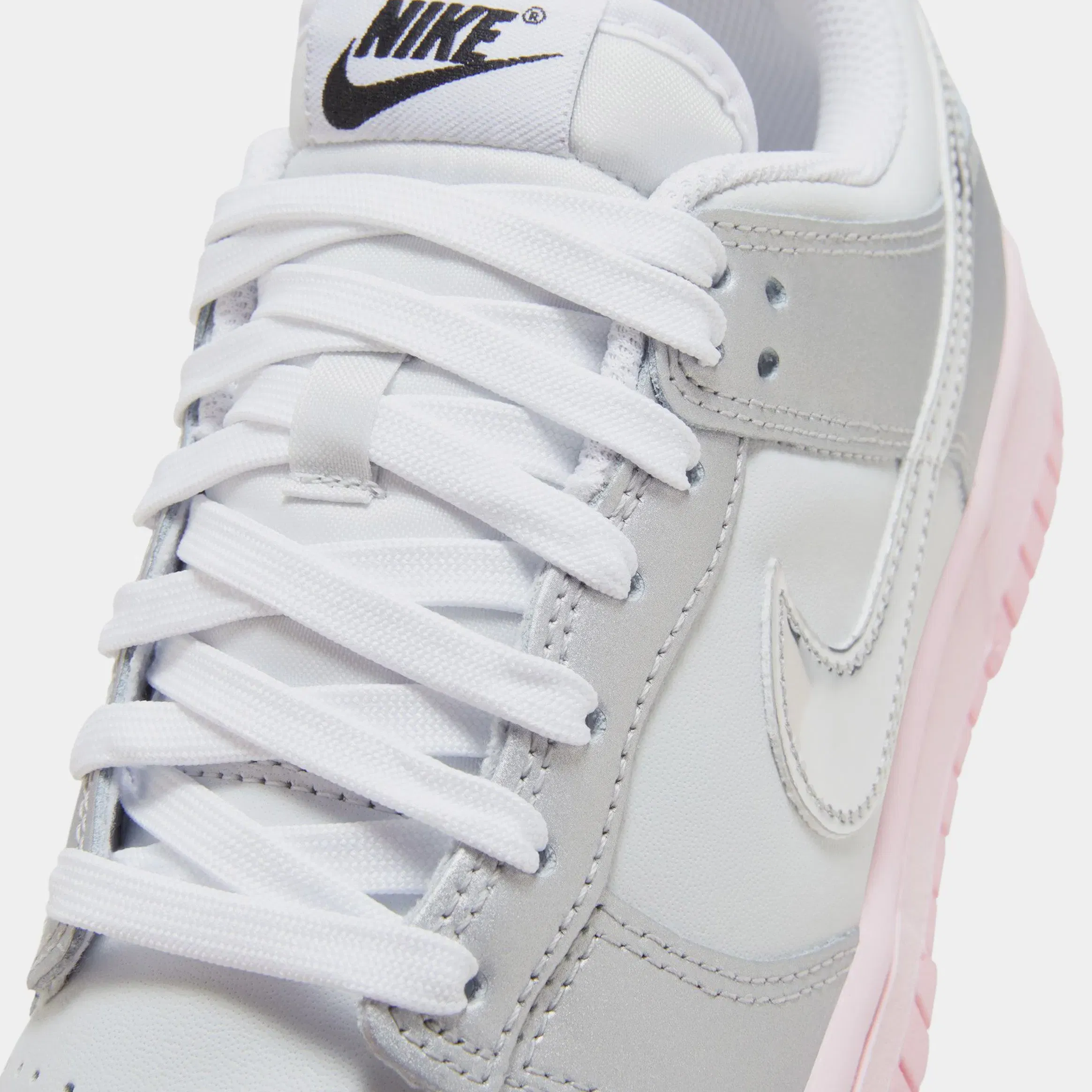 Nike Dunk Low LX Womens Lifestyle Shoes (Photon Dust/Metallic Silver/Pink Foam)