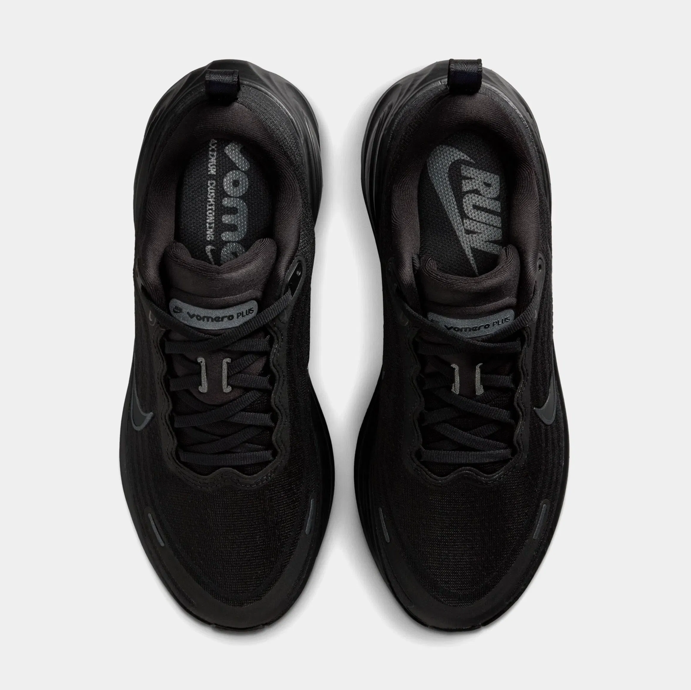 Nike Vomero Plus Womens Running Shoes (Black/Dark Smoke Grey/Metallic Dark Grey)