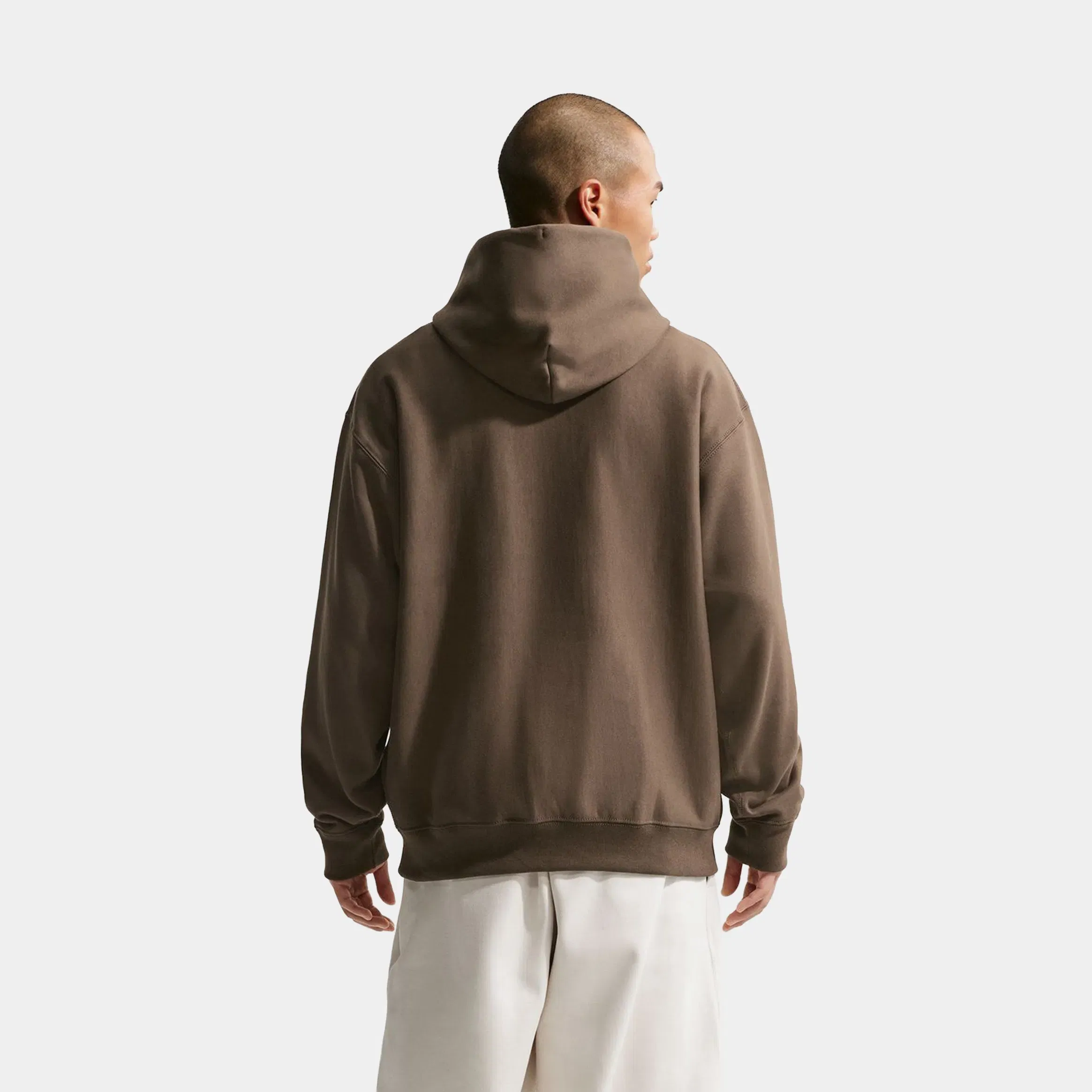 Nike Solo Swoosh Pullover Fleece Mens Hoodie (Dark Hazel/White)