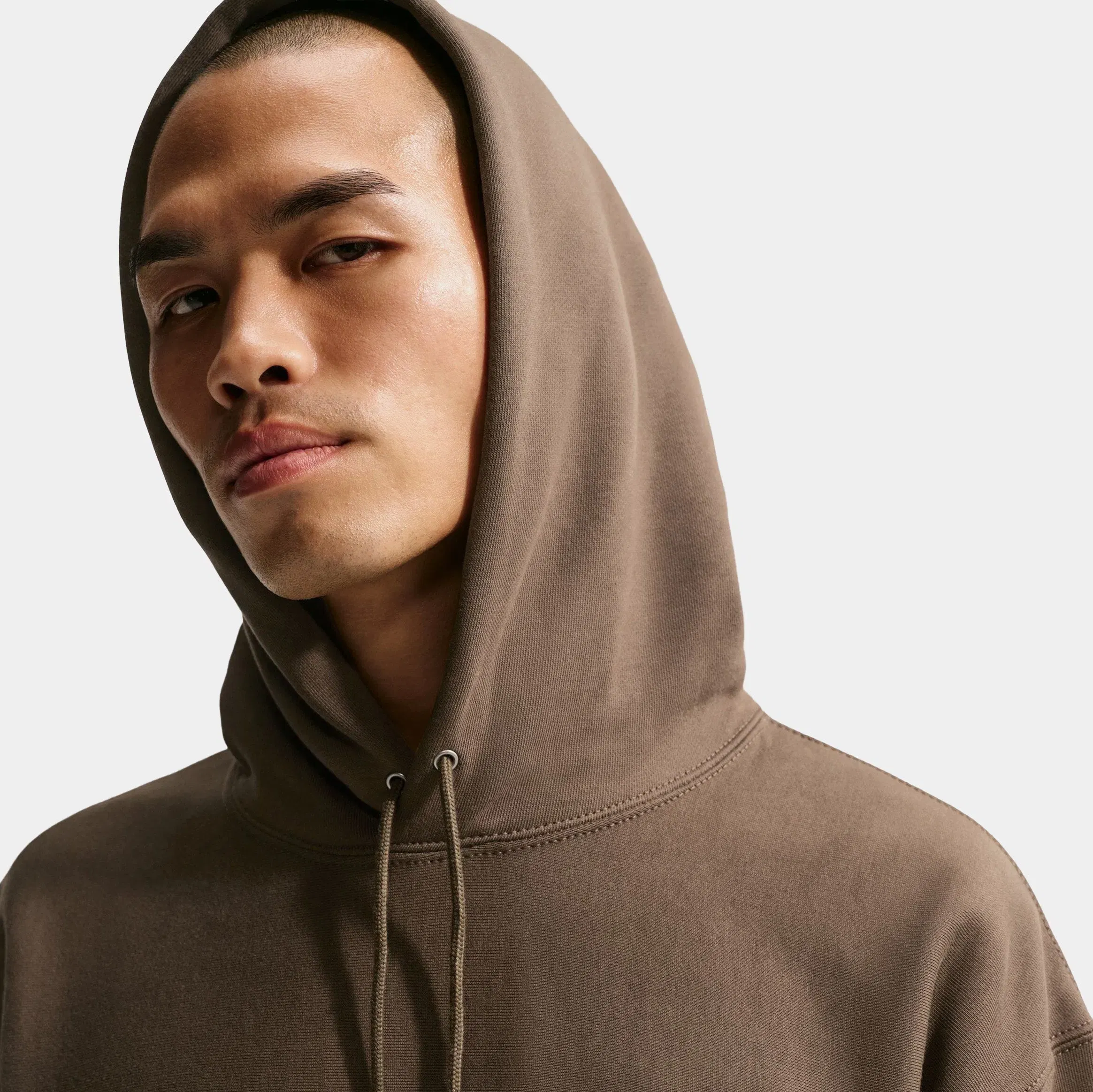 Nike Solo Swoosh Pullover Fleece Mens Hoodie (Dark Hazel/White)
