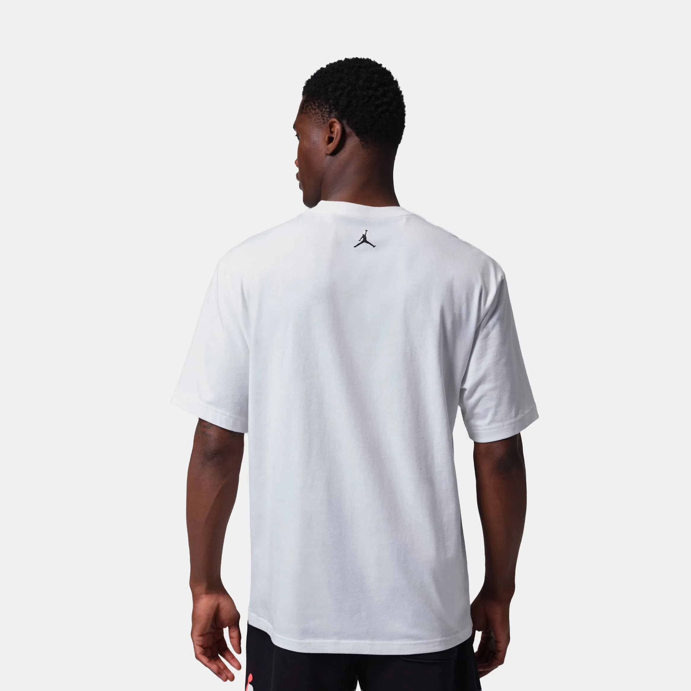 Air Jordan Brookyn Graphic Mens Short Sleeve Shirt (White/Infrared 23/Black)