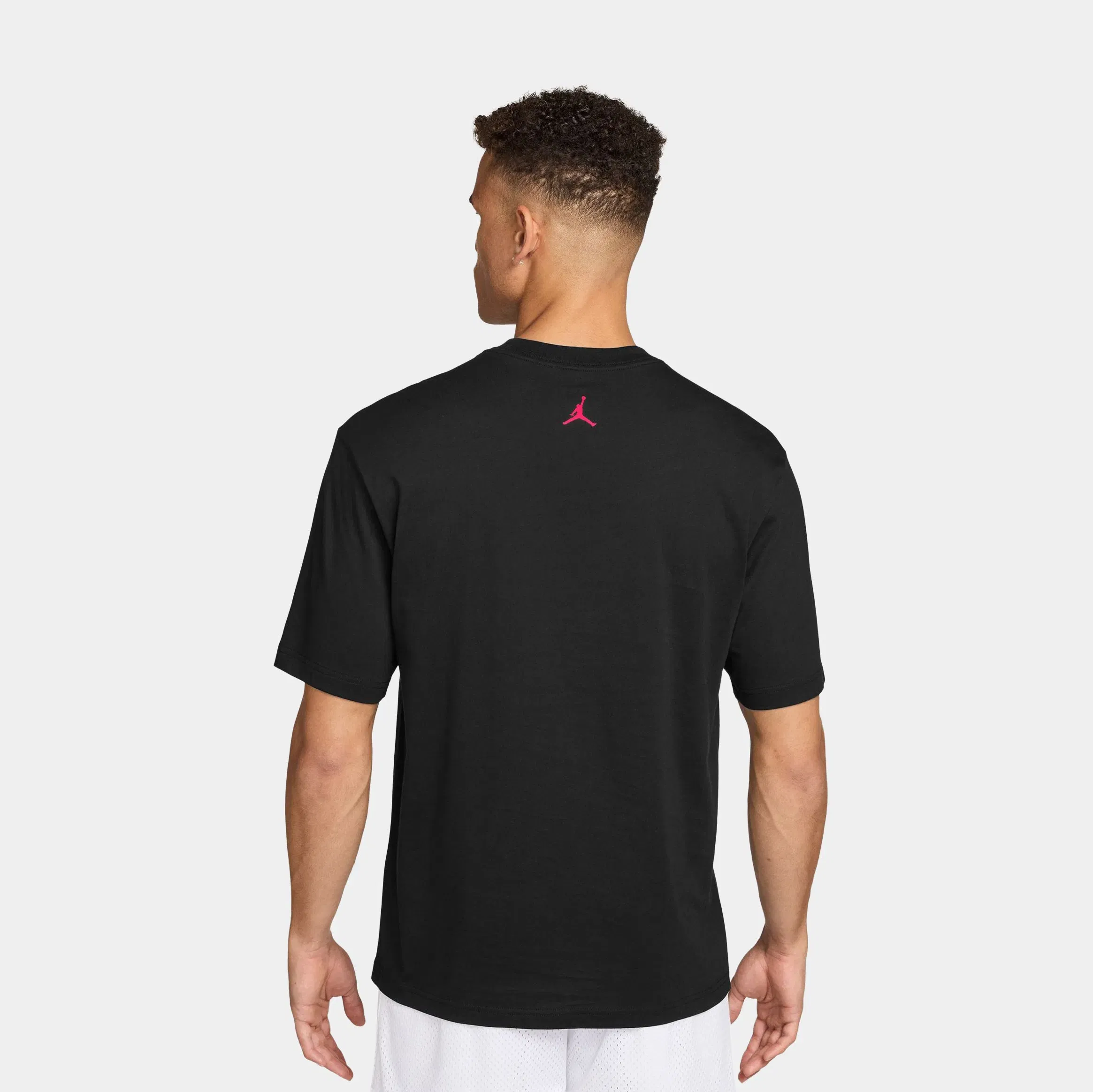 Air Jordan Brooklyn Air Jordan Graphic Mens Short Sleeve Shirt (Black/White/Infrared 23)