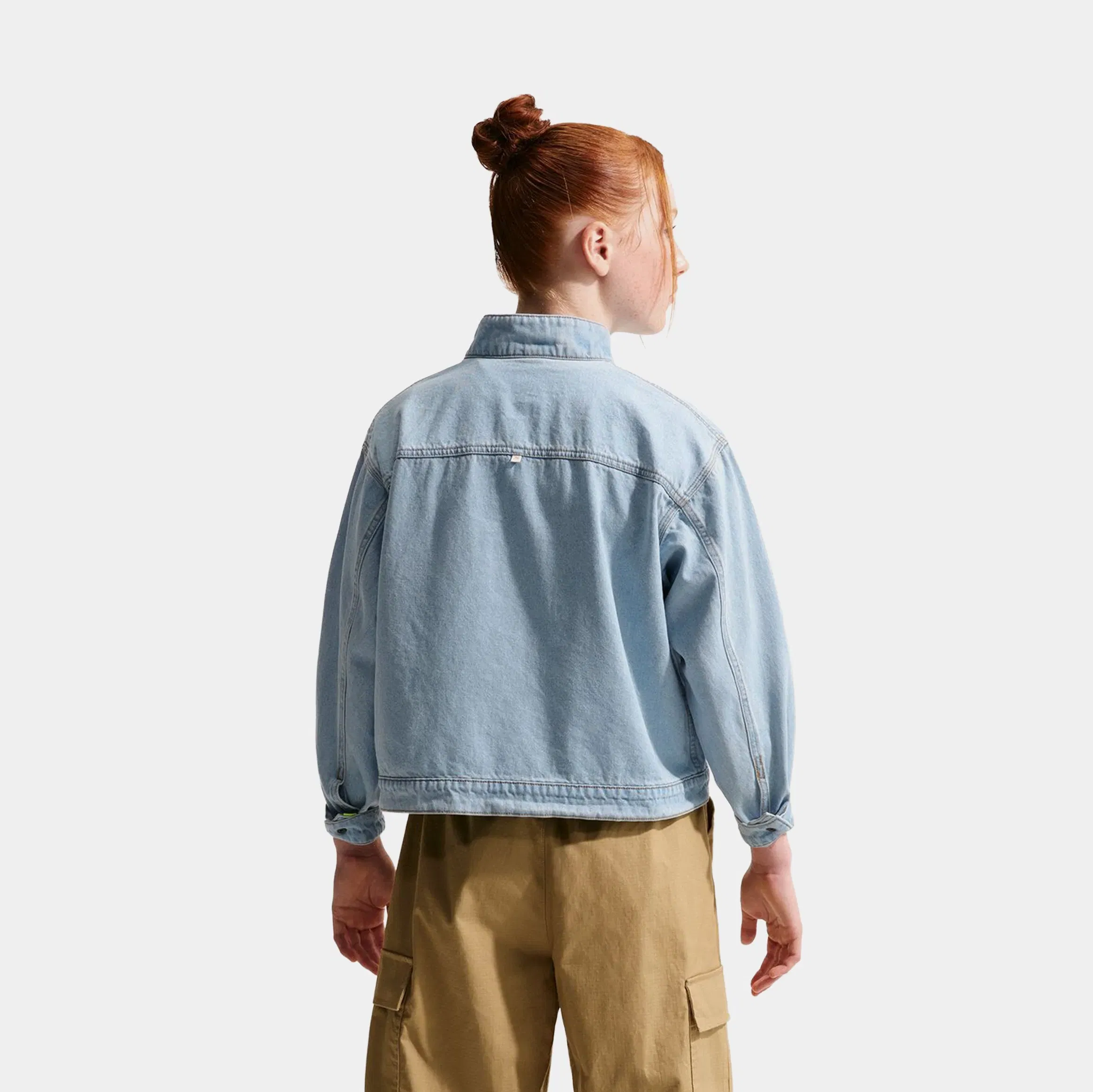 Nike NSW Collection Windrunner Denim Grade School Jacket (Light Armory Blue/Light Armory Blue)