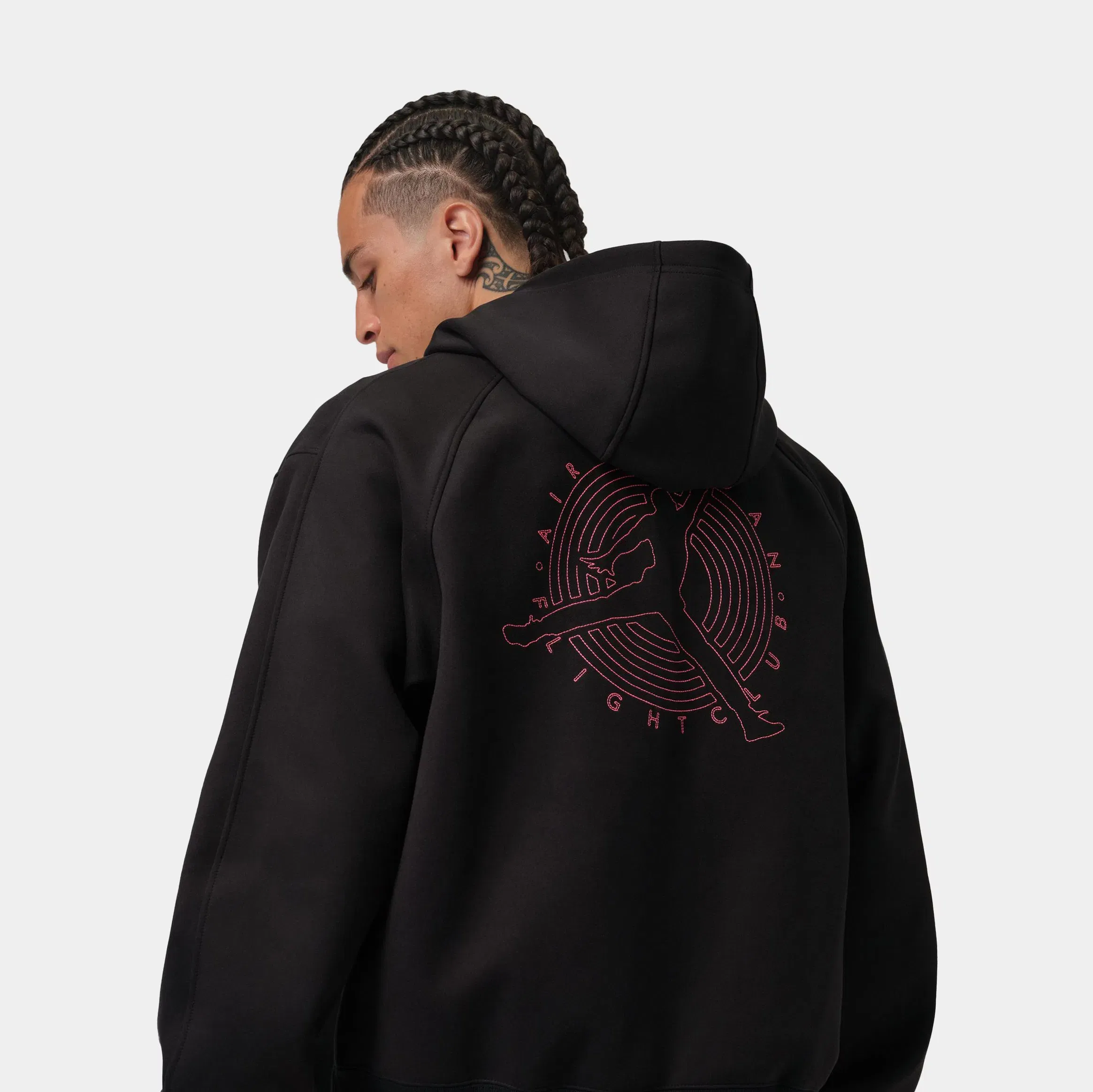 Air Jordan Jordan Flight Club Fleece Full Zip Knit Mens Hoodie (Black)