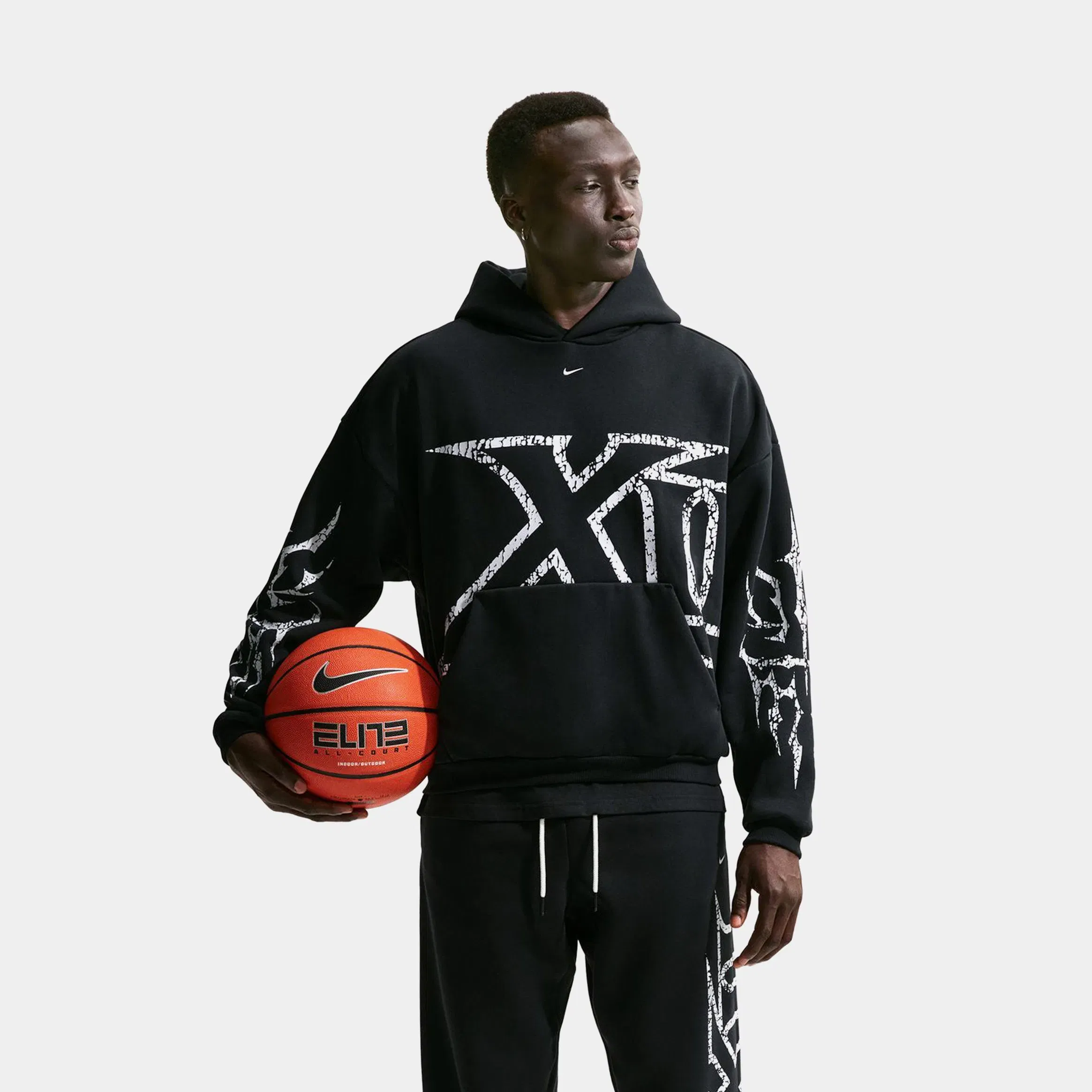 Nike Ja Therma Fit Pullover Fleece Mens Hoodie (Black/Vast Grey)