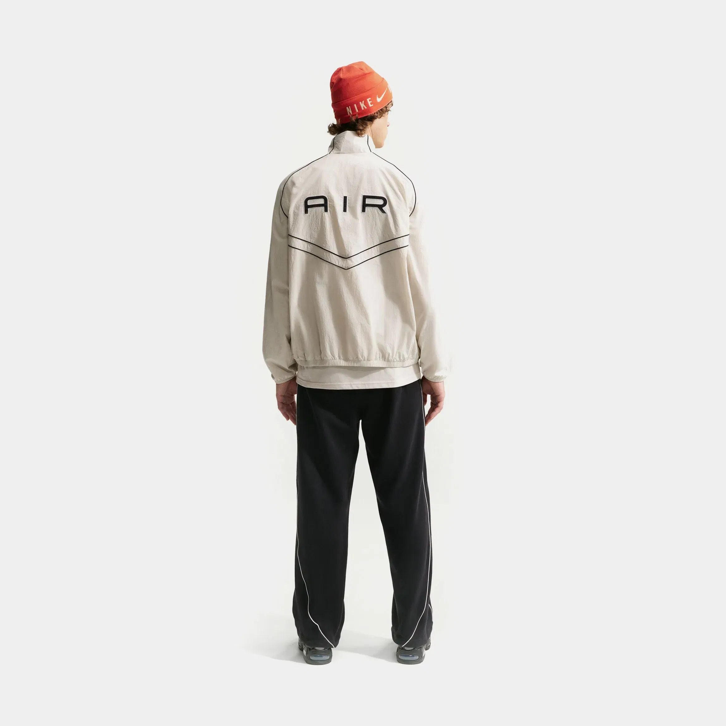 Nike Air Open Hem Fleece Mens Pants (Black/White)