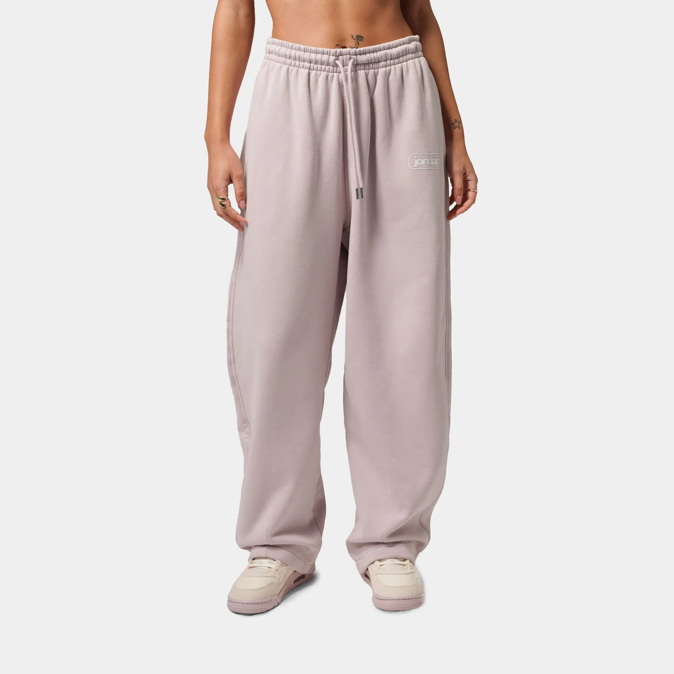 Air Jordan Flight Fleece Baggy Womens Sweatpants (Particle Rose/Sail)