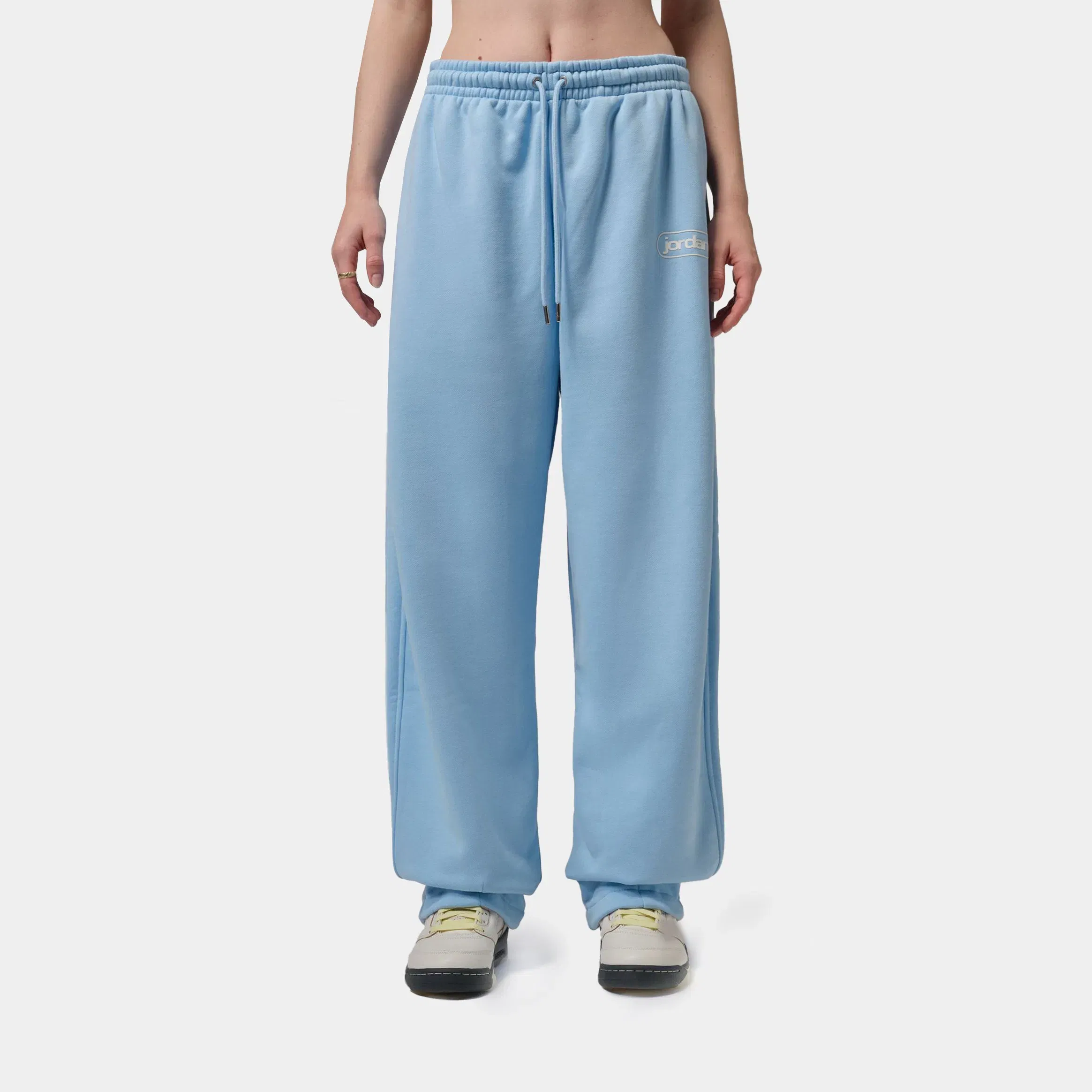 Air Jordan Flight Fleece Baggy Womens Sweatpants (Psychic Blue/Sail)
