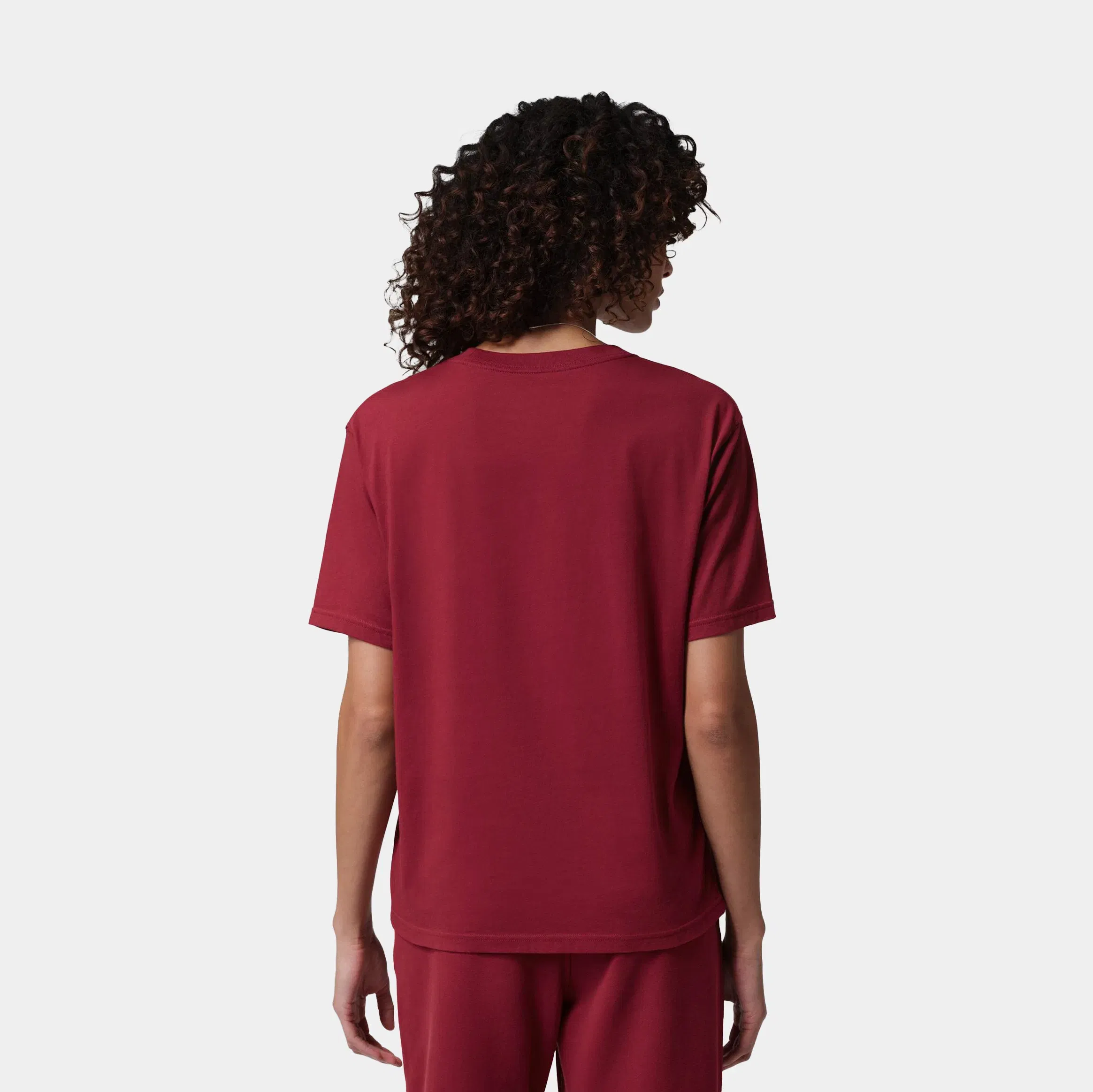 Air Jordan Flight Graphic Kiss Womens Short Sleeve Shirt (Team Red/White)