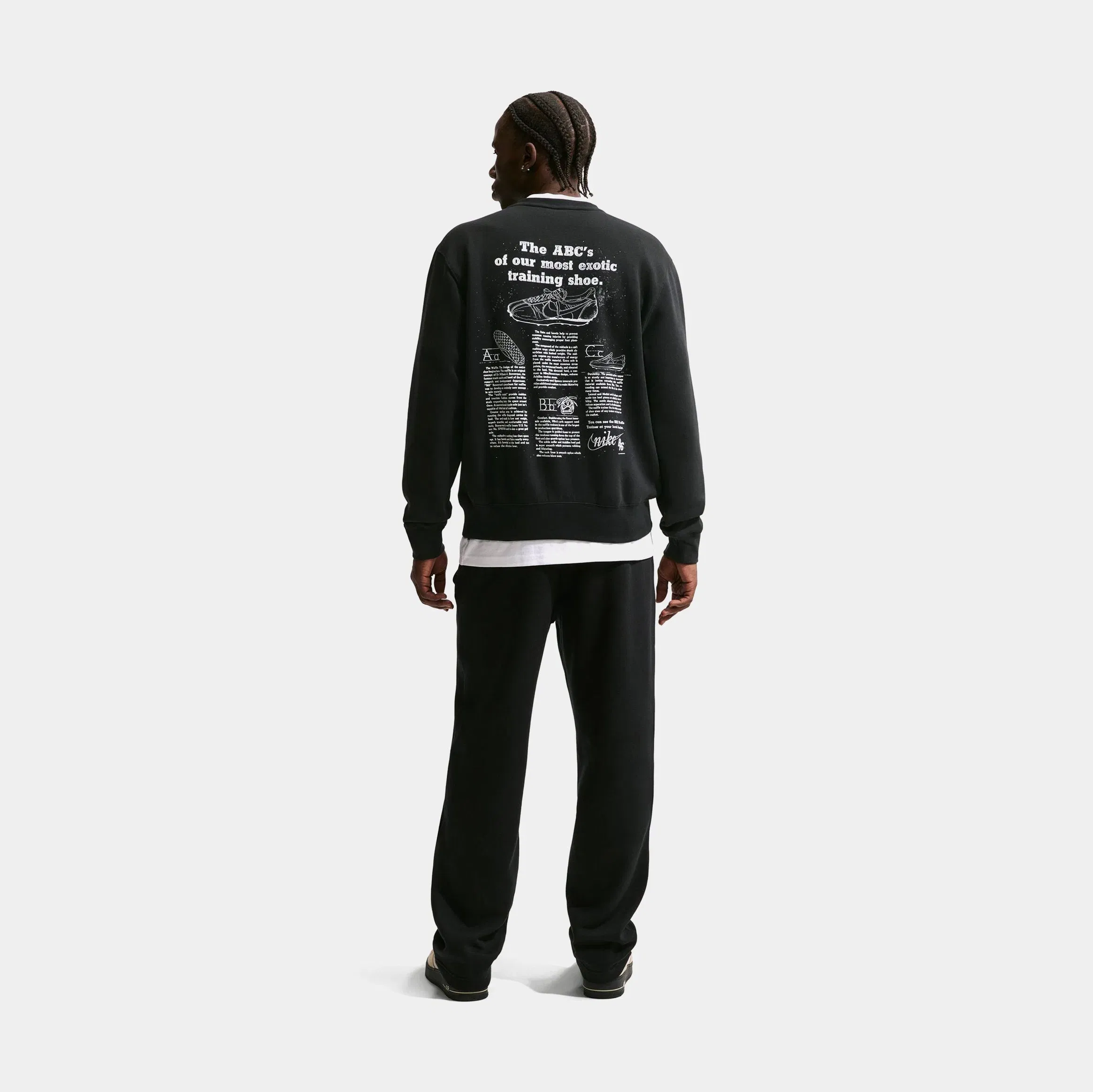 Nike NSW Club Fleece Open Hem Mens Pants (Black/Black/Sail)