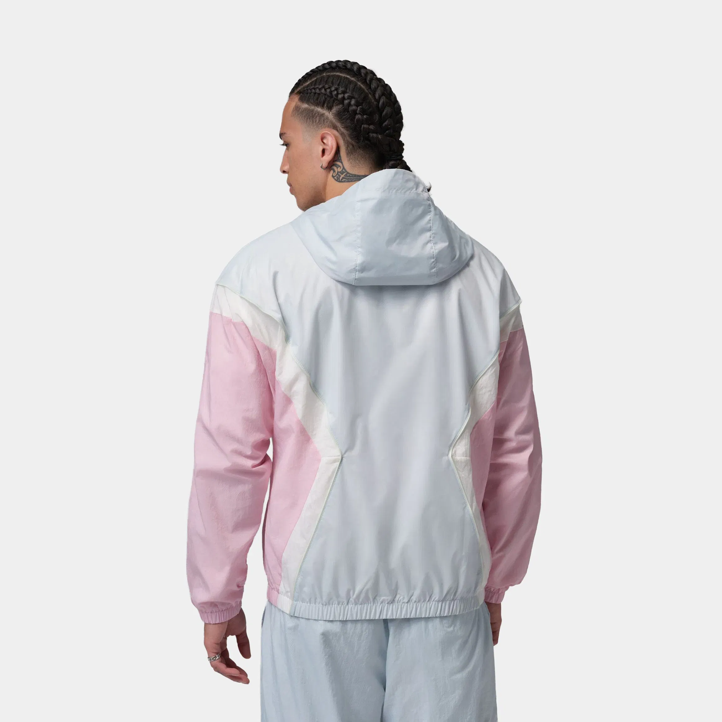 Air Jordan Brooklyn Hooded Draft Mens Jacket (Aura/Iced Carmine/Jade Aura/Black)